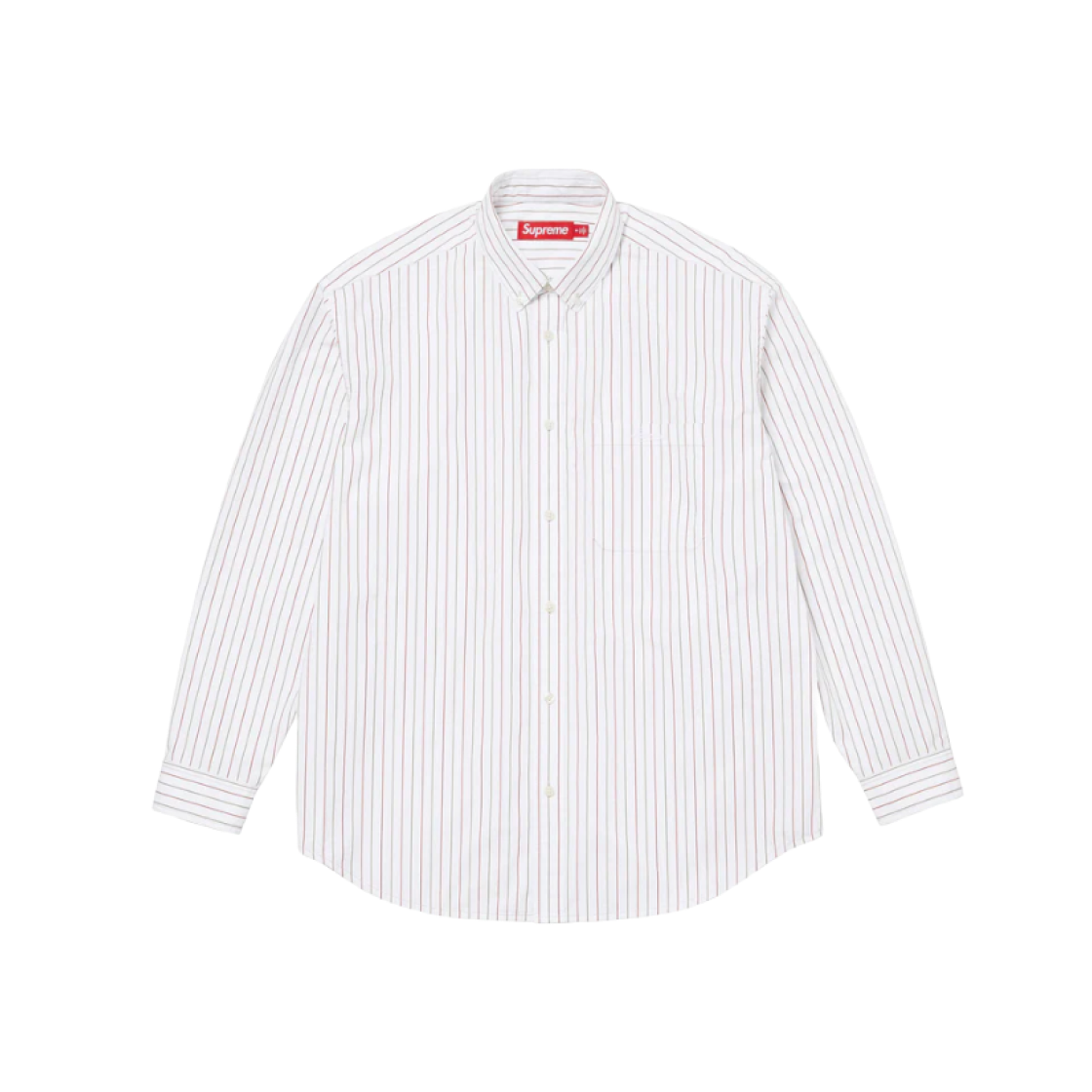 슈프림 루즈 핏 스트라이프 셔츠 화이트 - 24FW | Supreme | KREAM