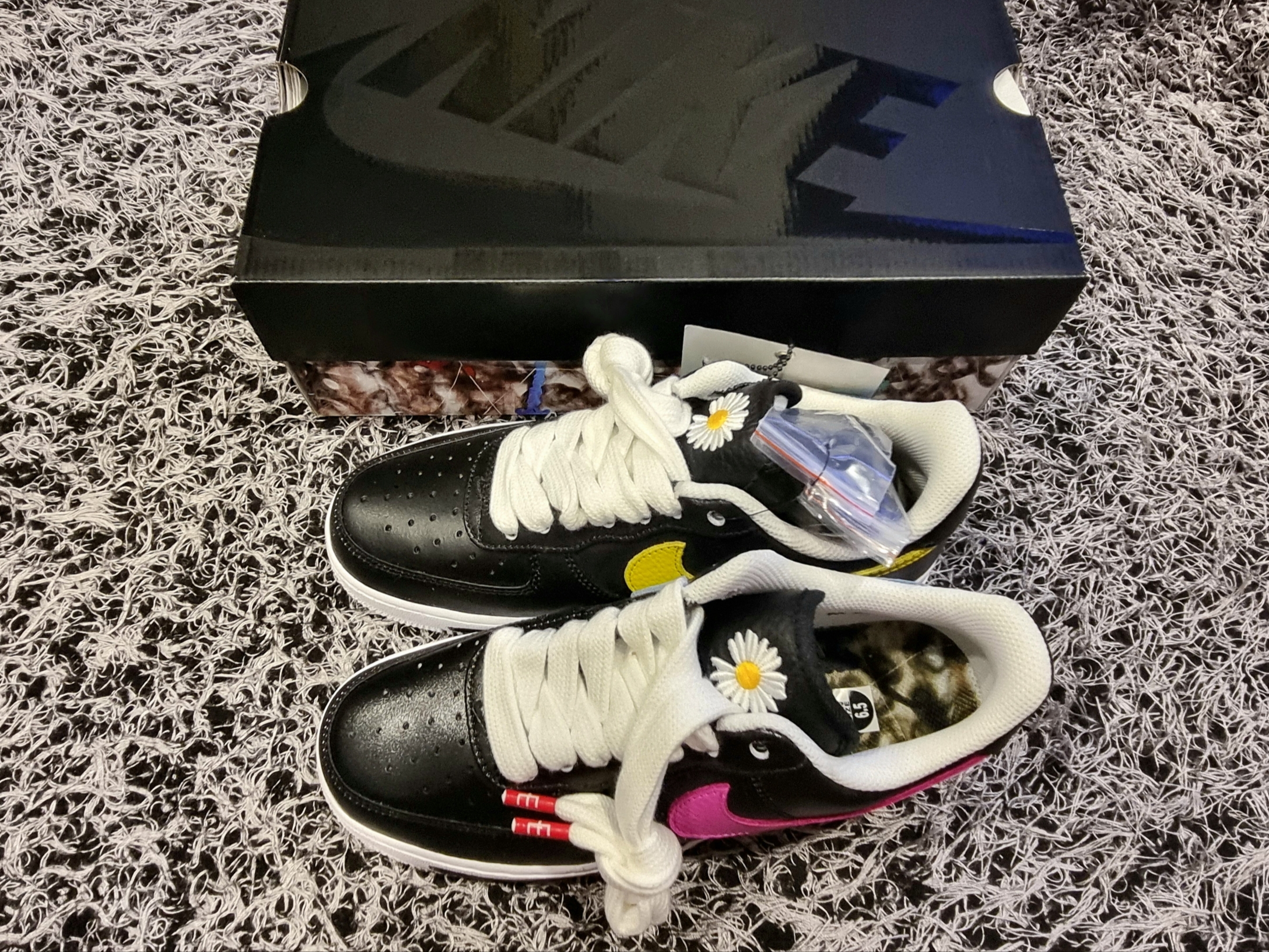 Nike x Peaceminusone Air Force 1 Low Para-Noise 3.0 Black and Multicolor 착용 스타일 - 8