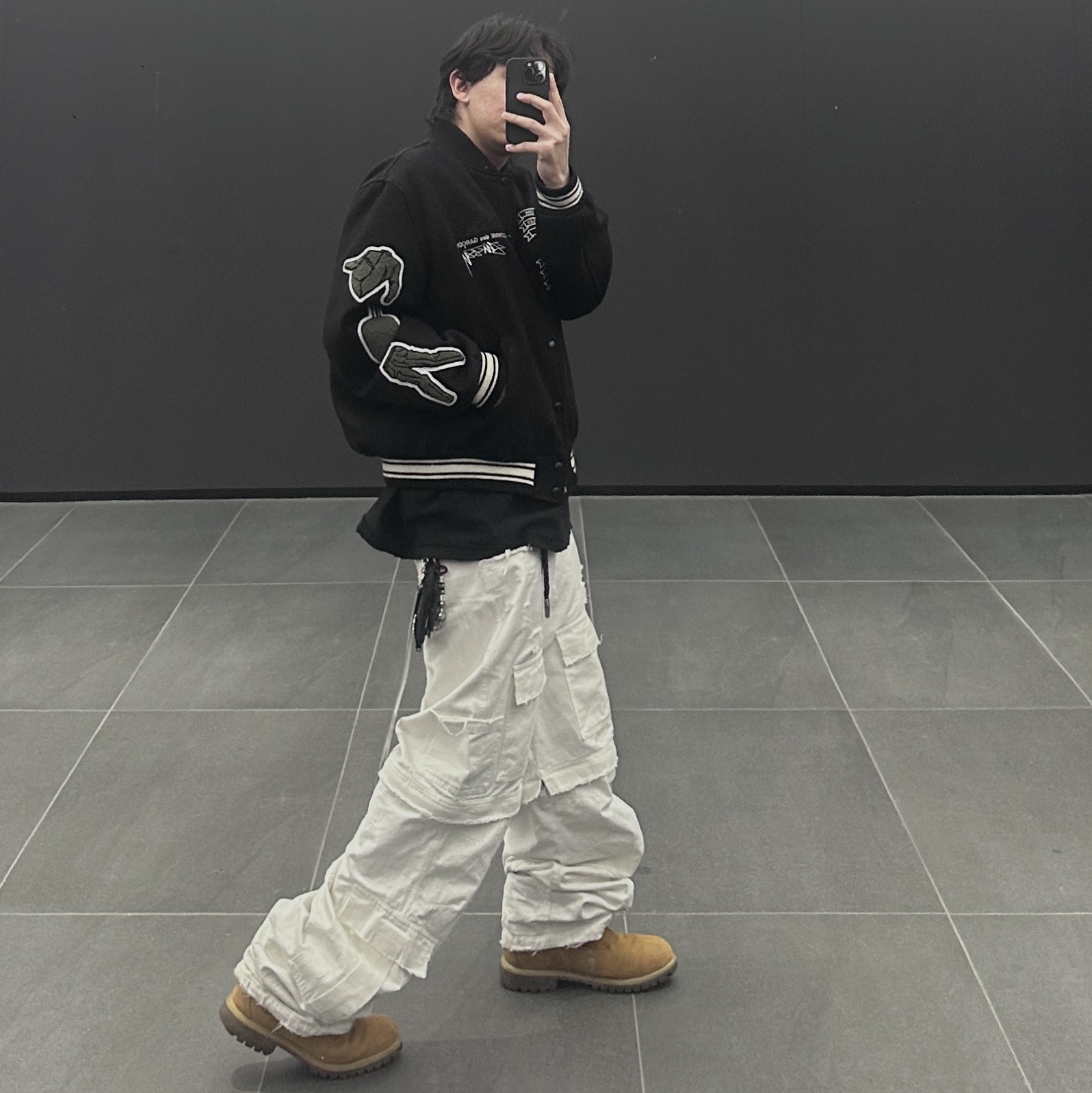 Stussy x CDG Varsity Jacket, Timberland Premium 6 inch Waterproof Boot Wheat Nubuck - Wide 착용 스타일 - 1