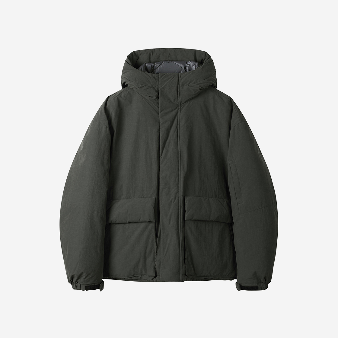 커스텀멜로우 후드 다운 봄버 다크 그레이(Customellow Hood Down Bomber Dark Gray)