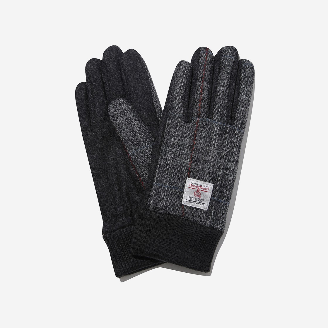 Customellow Harris Tweed Wool Gloves Gray 상세 이미지 1