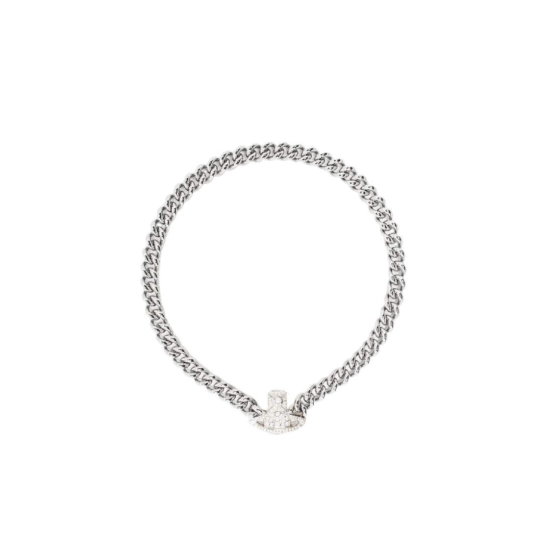 Vivienne Westwood Graziella Small Choker Platinum White CZ 상세 이미지 1