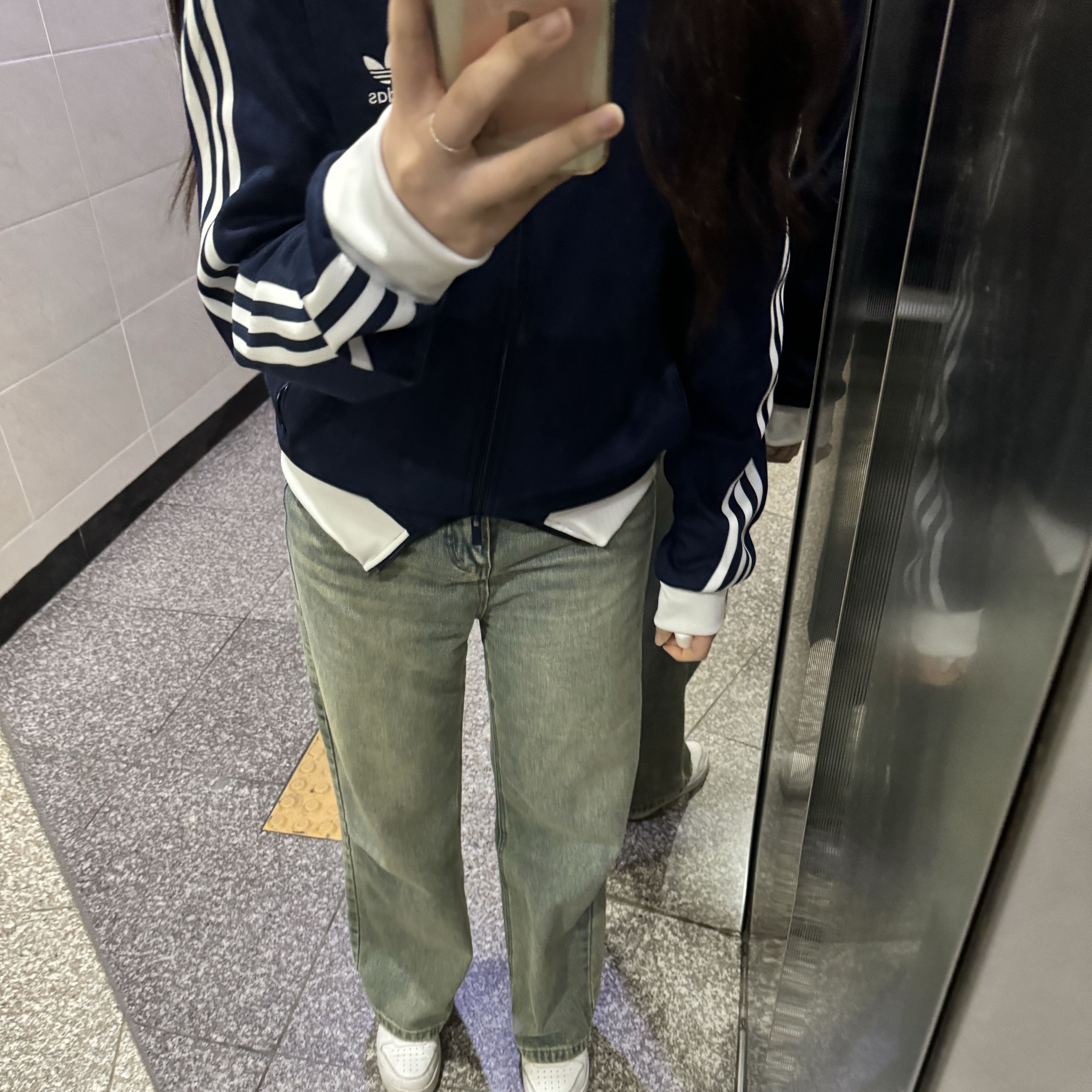 Adidas Adicolor Classic Beckenbauer Track Top Night Indigo - KR Sizing 착용 스타일