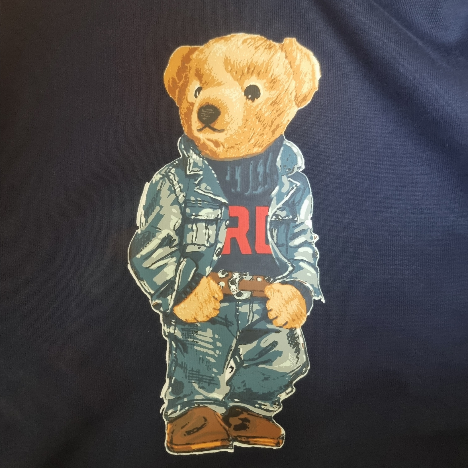 [30% 적립] Polo Ralph Lauren Polo Bear Fleece Hoodie Navy - 24FW 착용 스타일