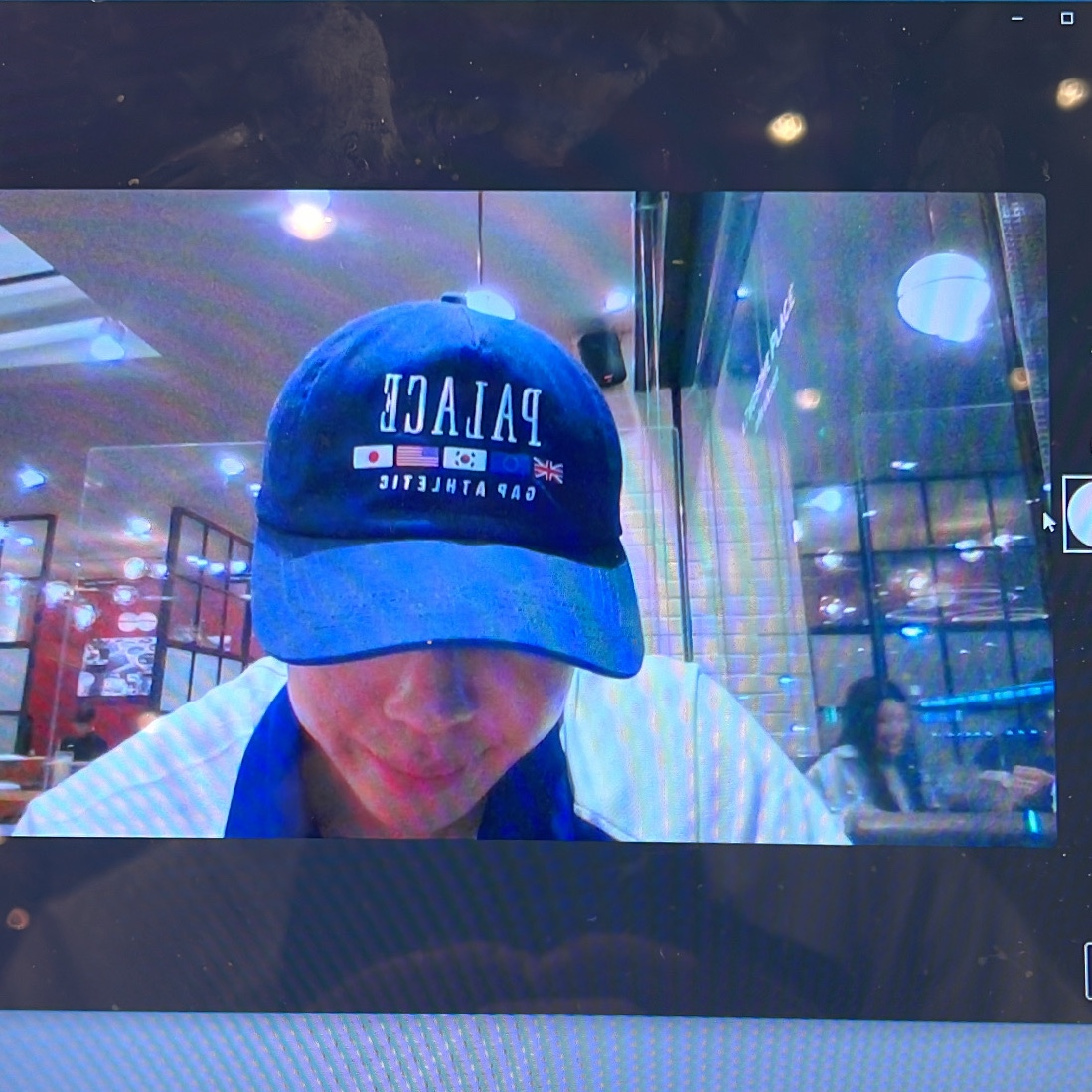 Palace x Gap Flag 6-Panel Navy - 24SS 착용 스타일