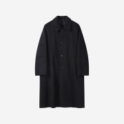 Customellow Wool Balmacaan Coat Black