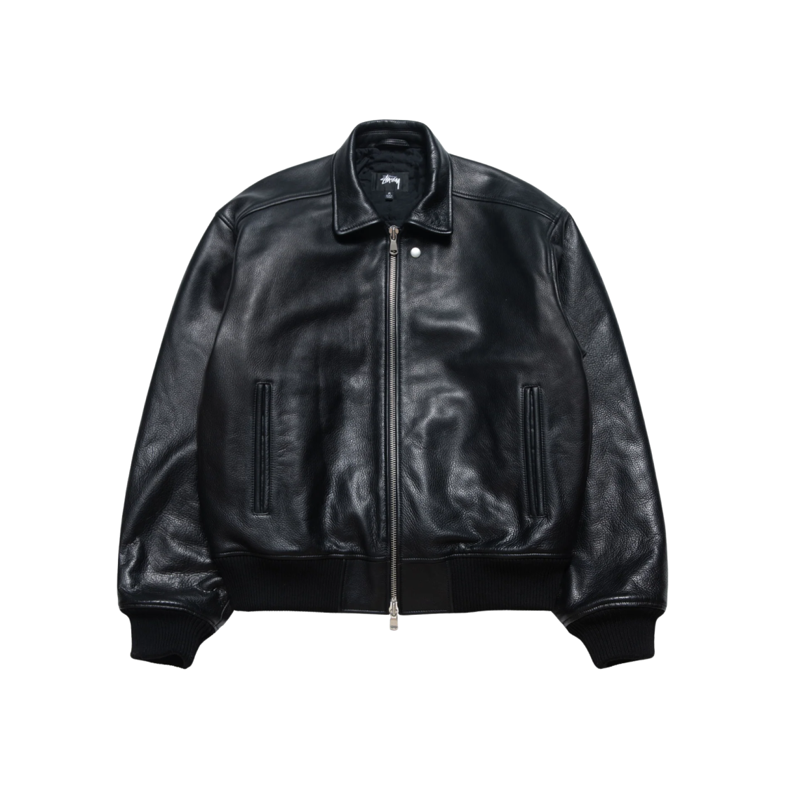 Stussy Leather Flight Jacket Black 상세 이미지 1