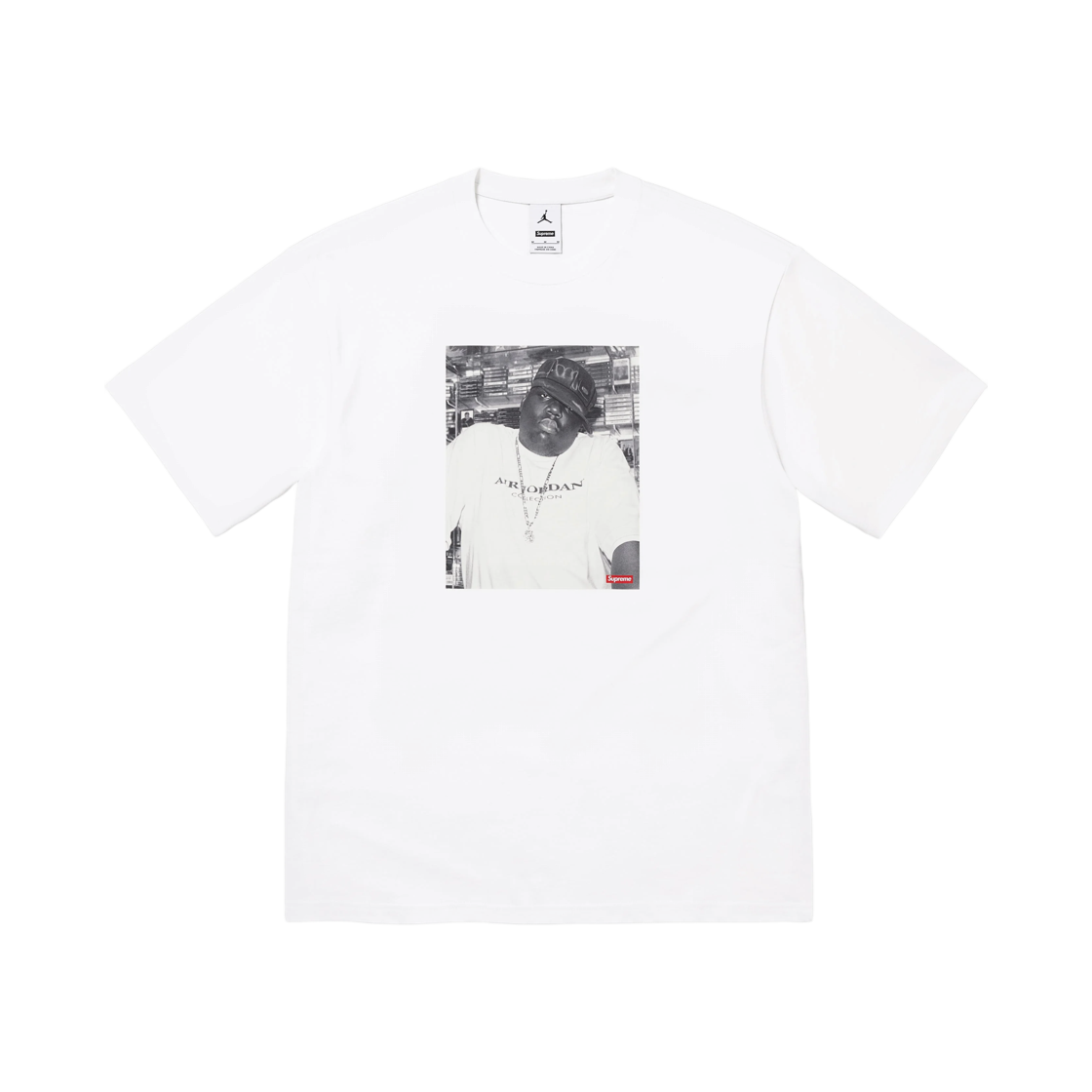 Supreme x Jordan Biggie S/S Top White - 24FW 상세 이미지 1