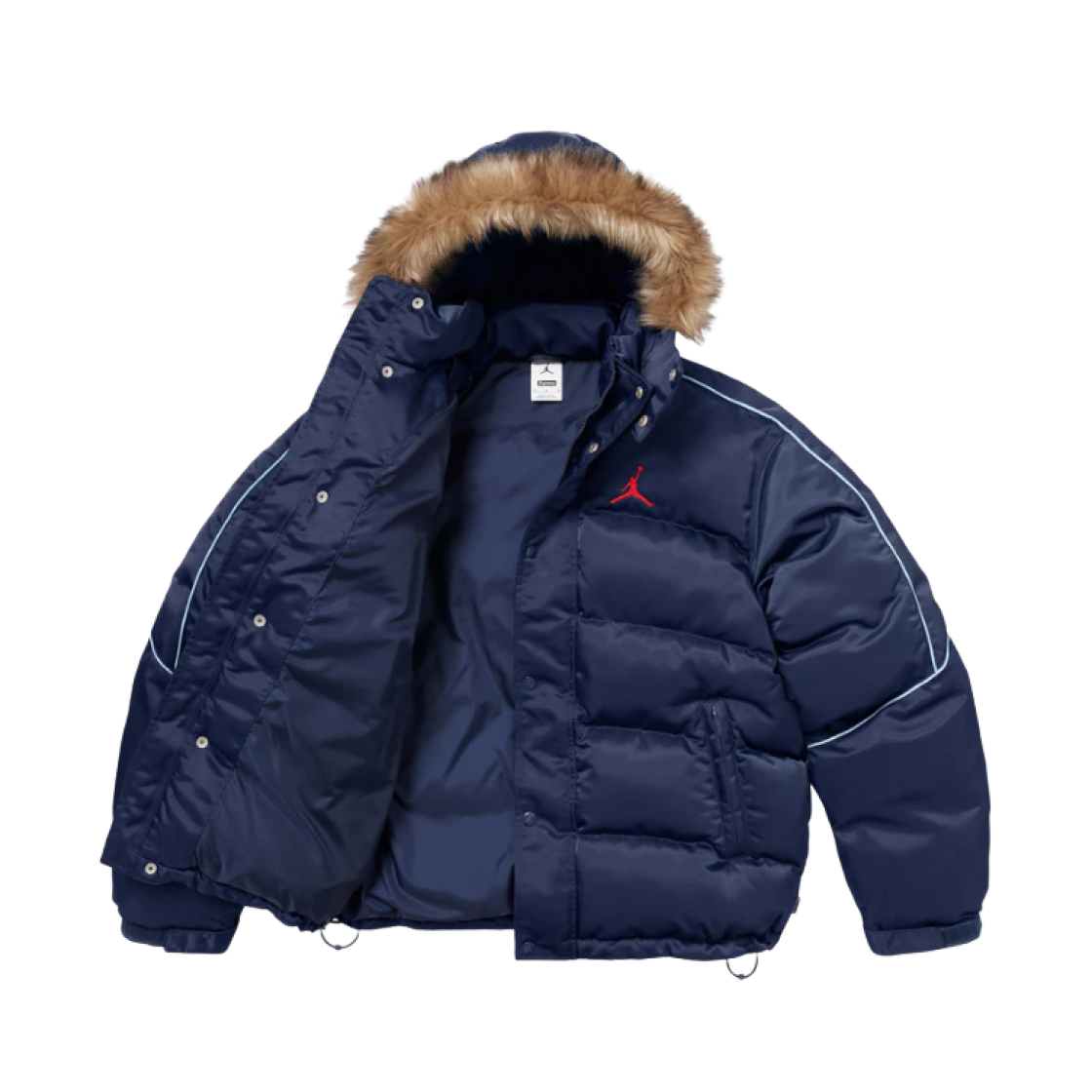슈프림 x 조던 퍼퍼 자켓 네이비 - 24FW | Supreme | KREAM