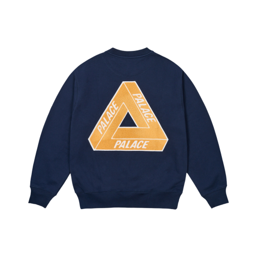 Palace Chenille Tri-Ferg Crew Navy - 24FW
