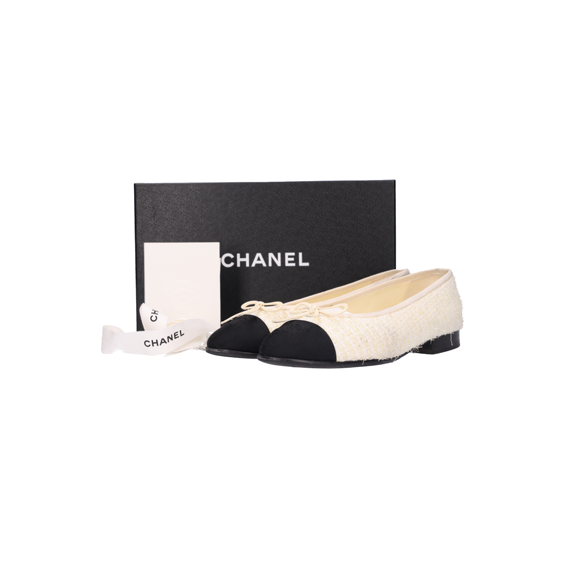 Chanel Ballerina Tweed Flat Grosgrain Shoes 상세 이미지 6