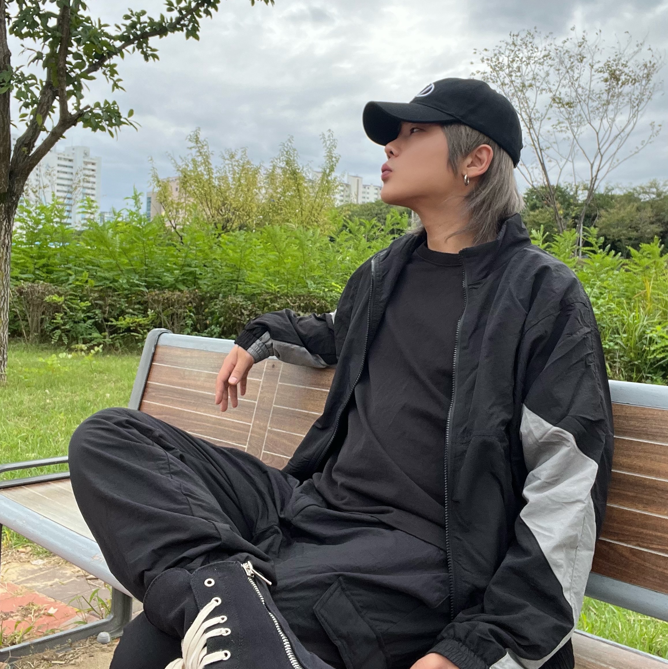Rick Owens Drkshdw Calf Leather Penta Sneakers Black Milk White 착용 스타일 - 2