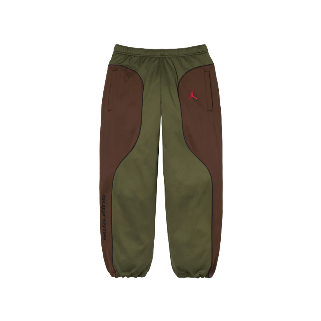 Supreme x Jordan Tricot Track Pants Olive - 24FW 상세 이미지 1