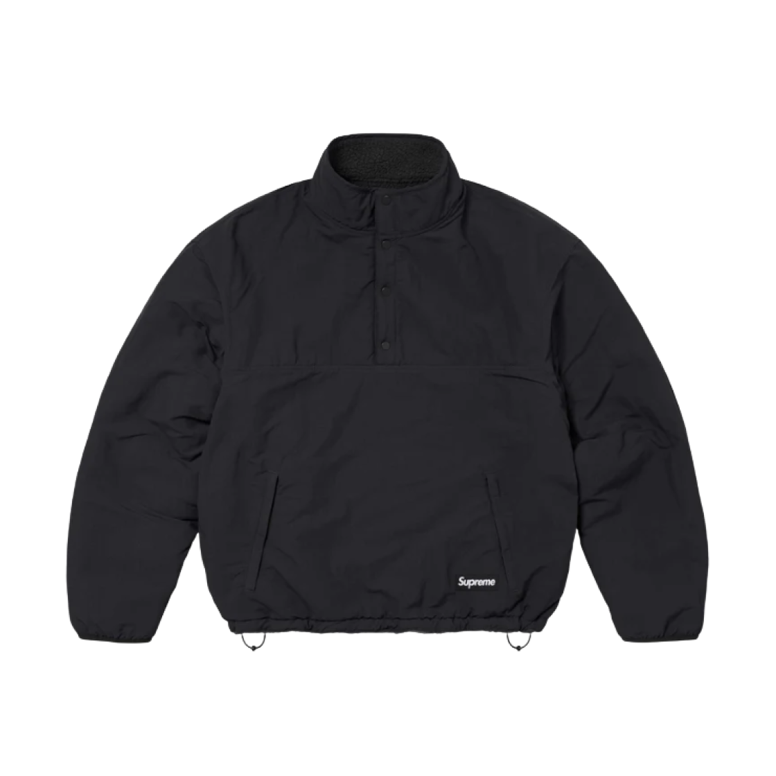 Supreme Polartec Shearling Reversible Pullover Black - 24FW 상세 이미지 3