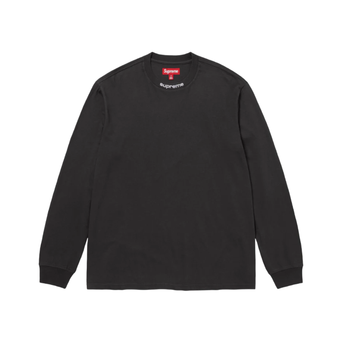 Supreme Embroidered Collar L/S Top Black - 24FW 상세 이미지 1