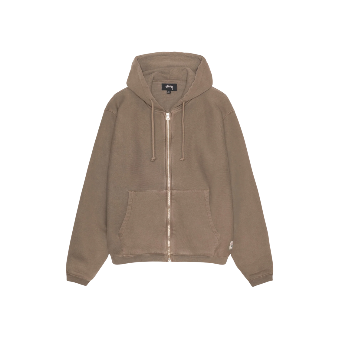 Stussy Waffle Lined Zip Hoodie Brown 상세 이미지 1