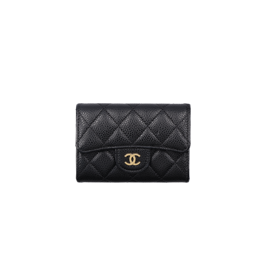 Chanel Classic Card Wallet Black Gold 상세 이미지 1