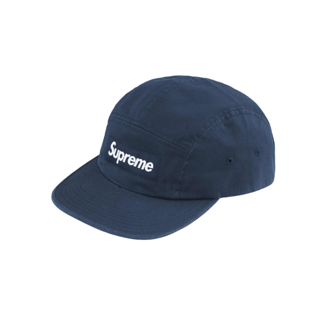 Supreme Washed Chino Twill Camp Cap Navy - 24FW 상세 이미지 1