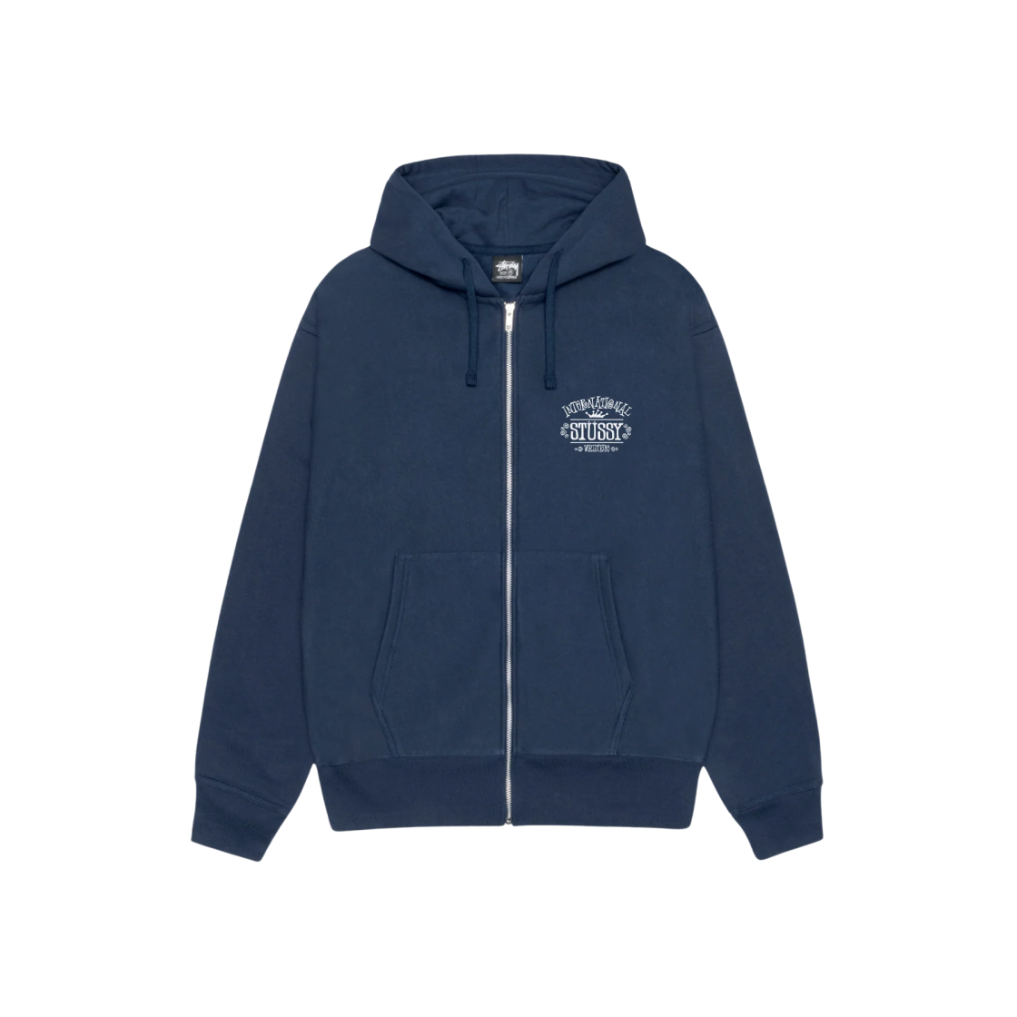 Stussy Worldwide Zip Hoodie Navy 상세 이미지 1