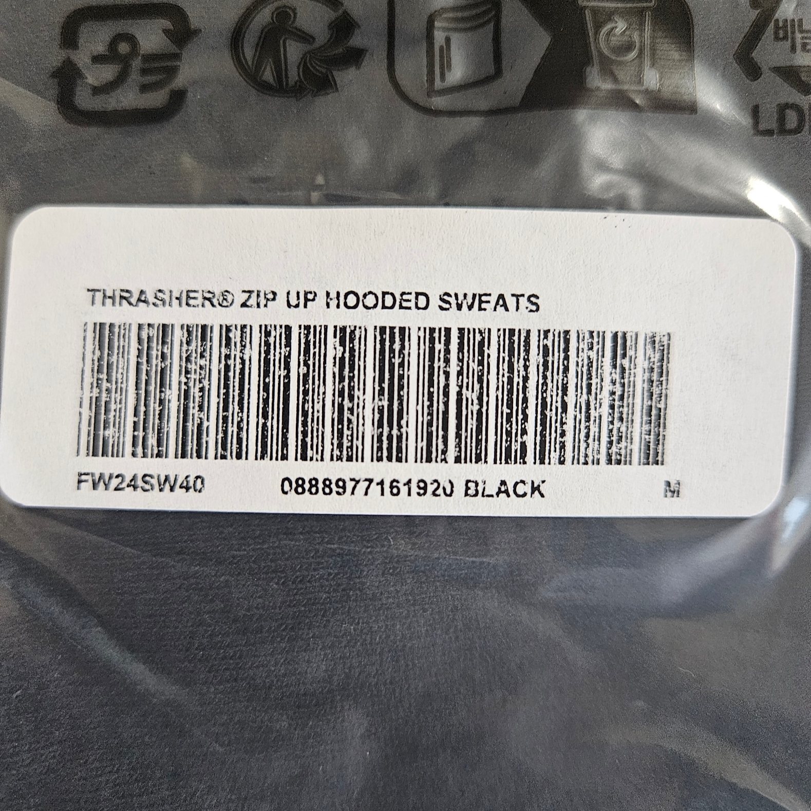 Supreme x Thrasher Zip Up Hooded Sweatshirt Black - 24FW 착용 스타일 - 8