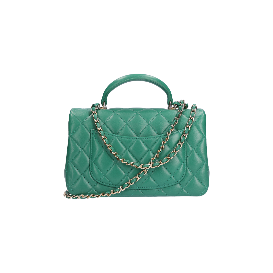 Chanel New Mini Top Handle Flap Bag Green 상세 이미지 2