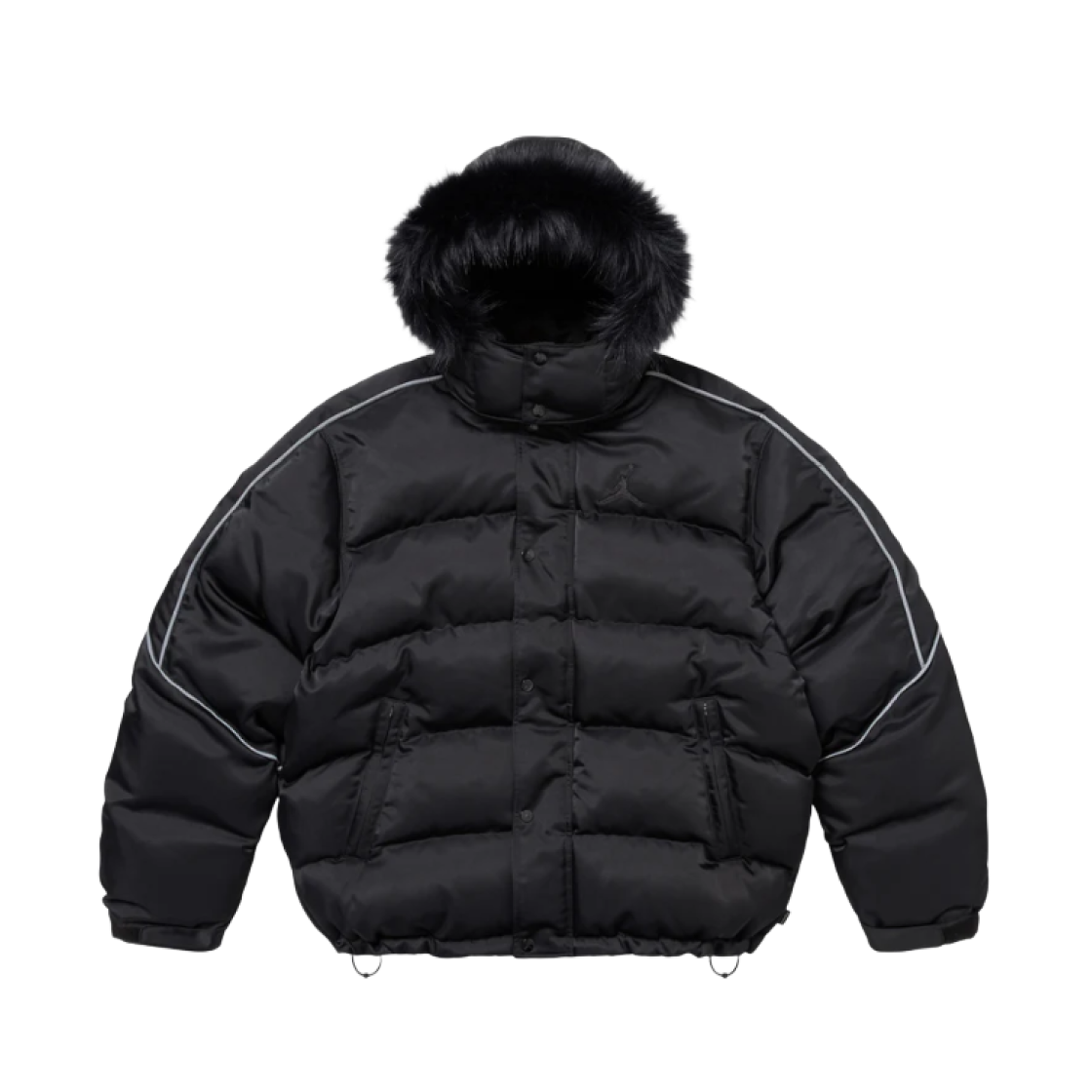 Supreme x Jordan Puffer Jacket Black - 24FW 상세 이미지 3