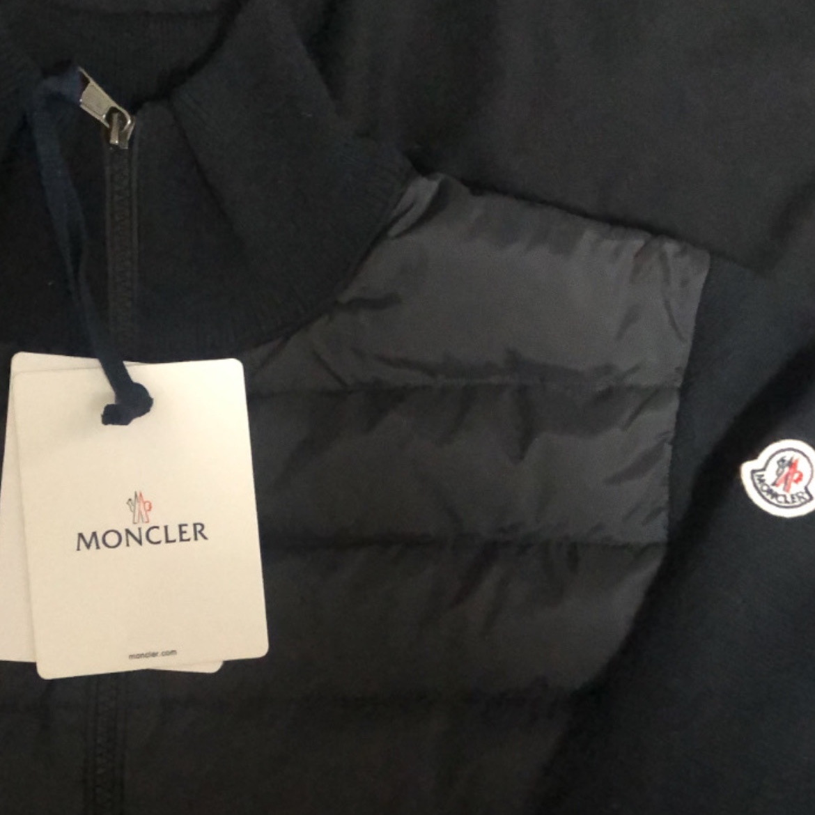 Moncler Padded Wool Cardigan Black - 22FW 착용 스타일