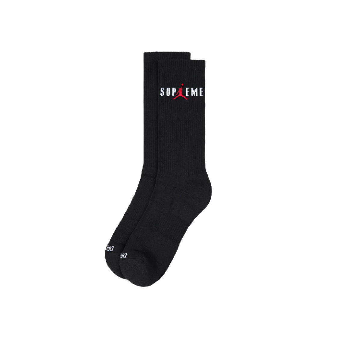 Supreme x Jordan Crew Socks Black (2 Pack) - 24FW 상세 이미지 1