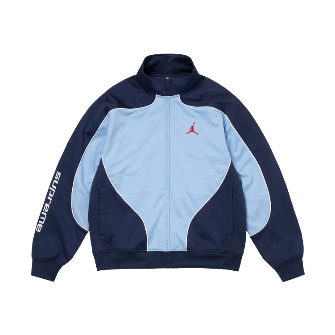 Supreme x Jordan Tricot Track Jacket Light Blue - 24FW 상세 이미지 2