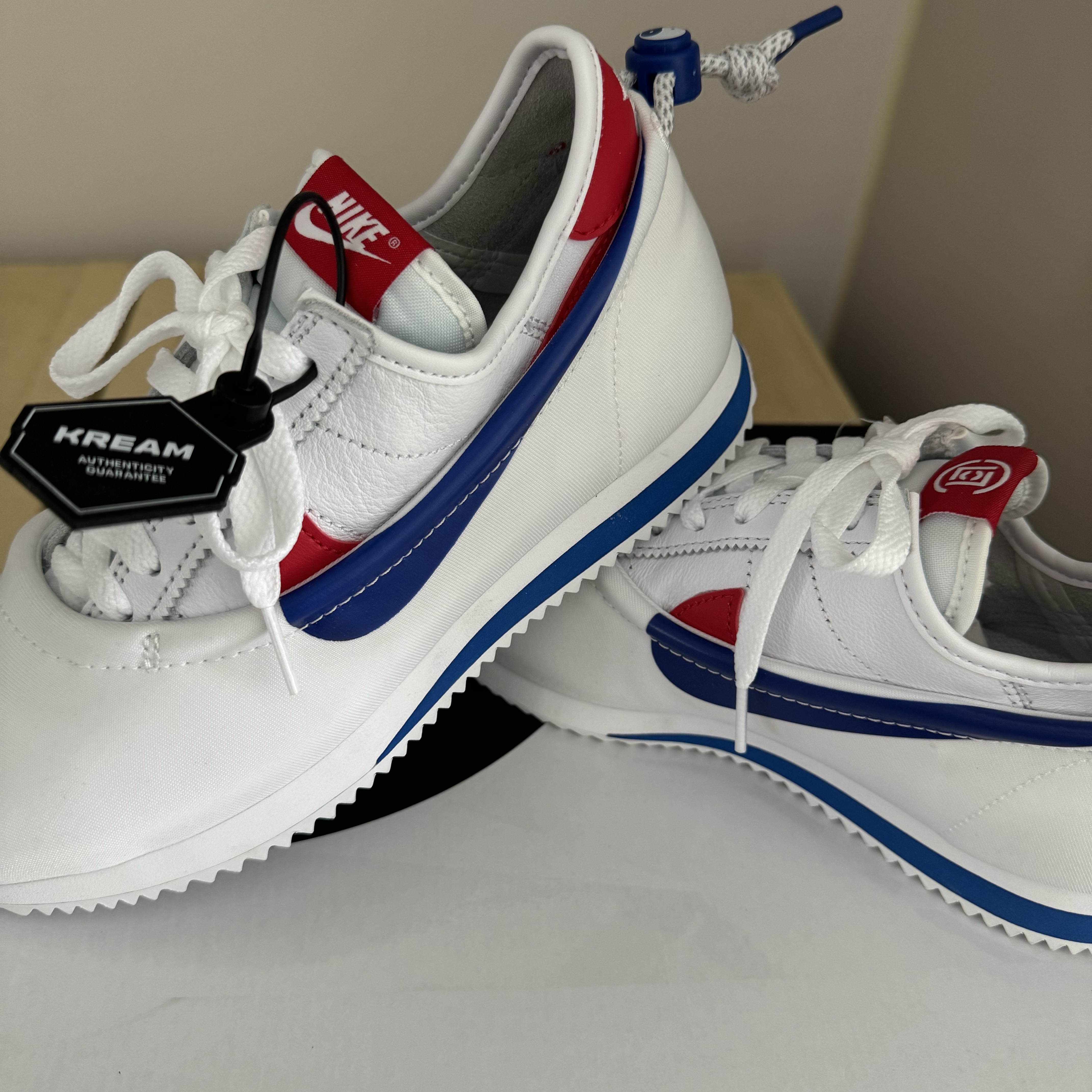 Nike x Clot Cortez SP White and Game Royal 착용 스타일
