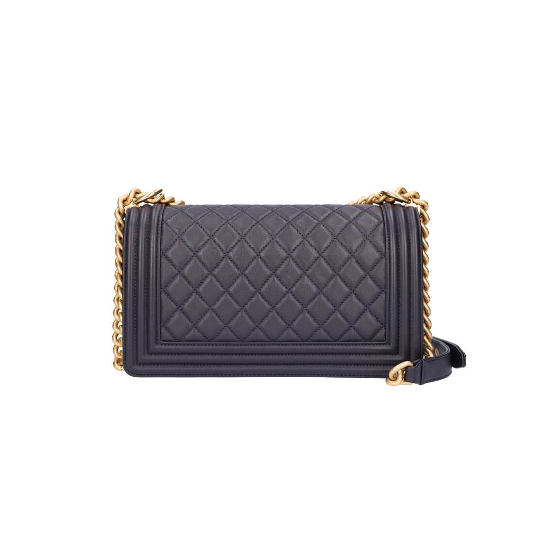 Chanel Boy Flap Bag Calfskin Navy 상세 이미지 2