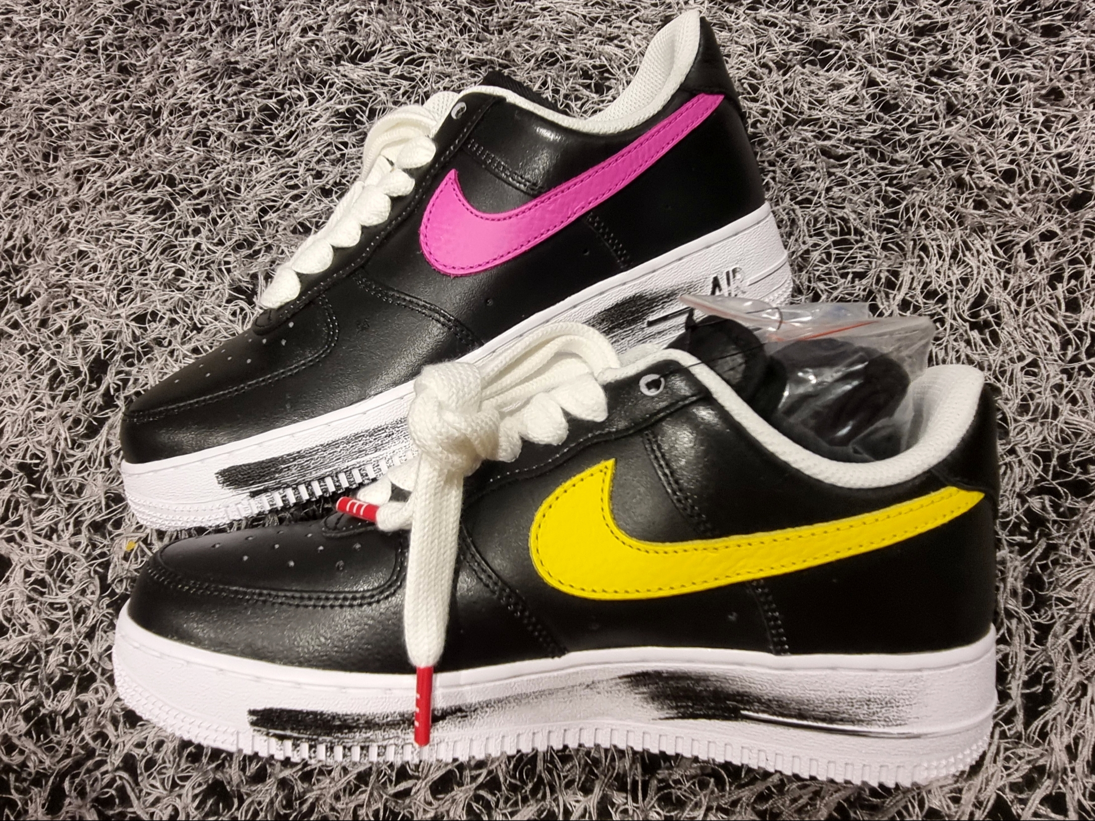 Nike x Peaceminusone Air Force 1 Low Para-Noise 3.0 Black and Multicolor 착용 스타일 - 4