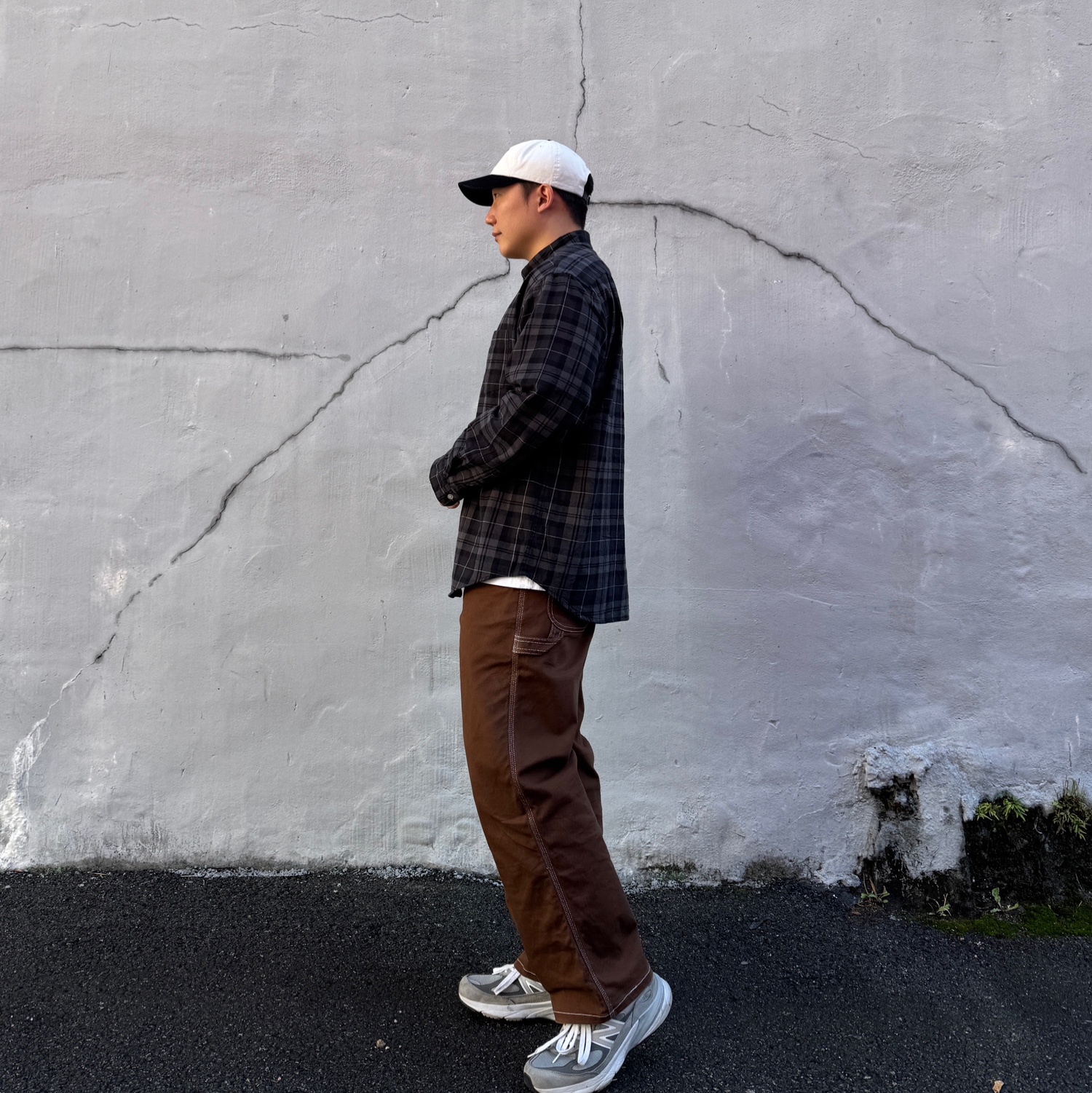 Supreme Plaid Flannel Shirt Black - 24FW, Supreme 2-Tone S Logo 6-Panel Stone - 24SS 착용 스타일 - 3