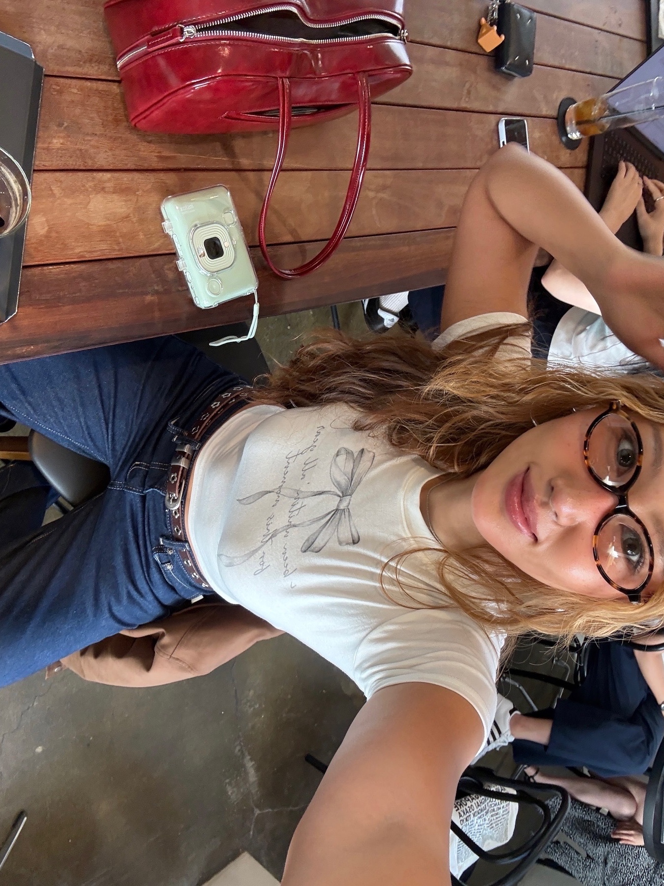 (W) Miu Miu Regard Sunglasses Blue Lenses Honey Tortoiseshell Acetate Standard fit 착용 스타일 - 3