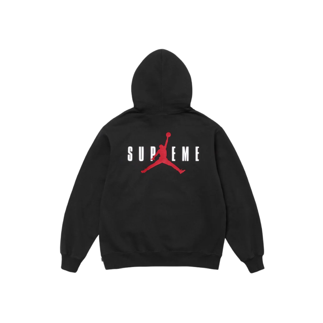 Supreme x Jordan Hooded Sweatshirt Black - 24FW 상세 이미지 1