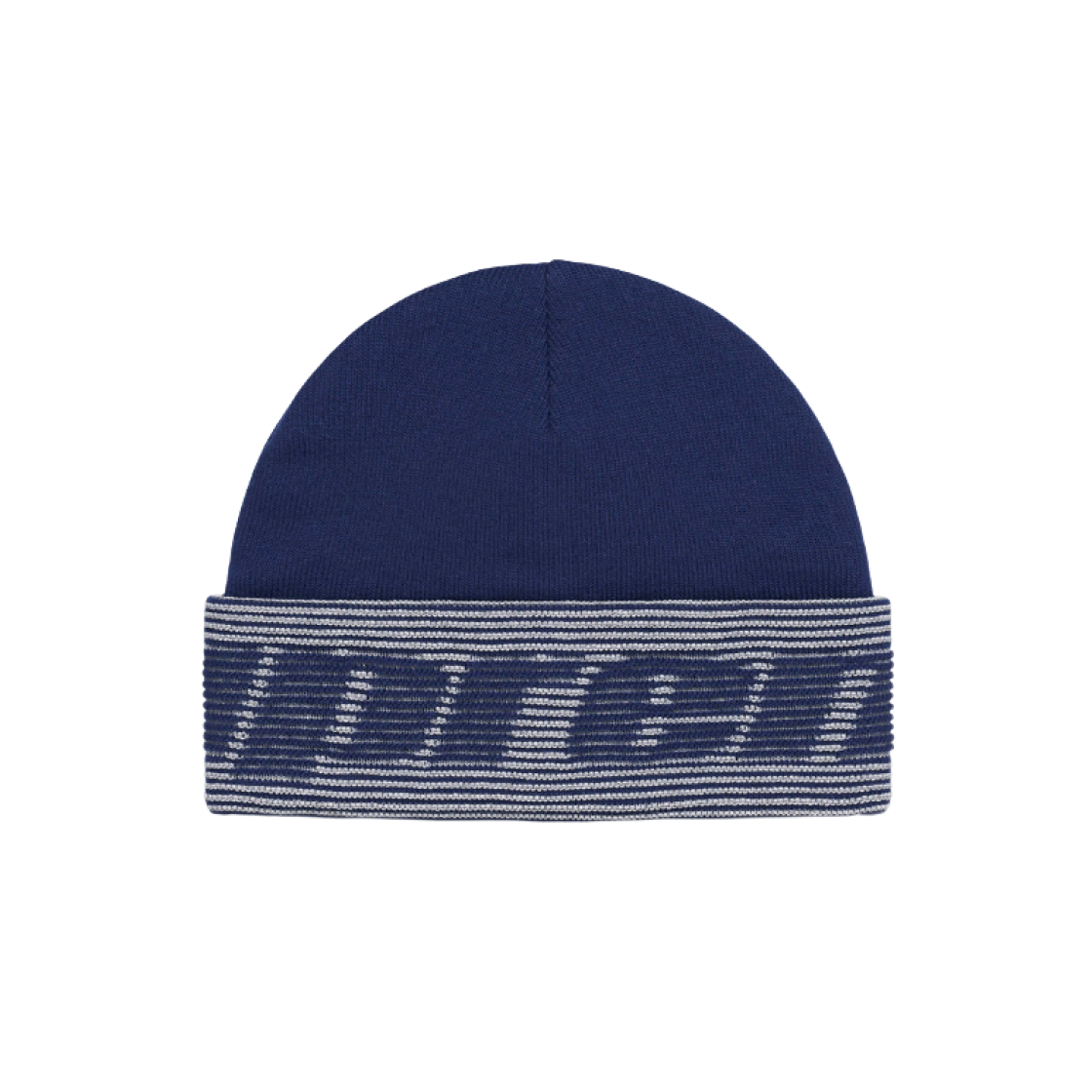 Supreme Reflective Jacquard Beanie Navy - 24FW 상세 이미지 1