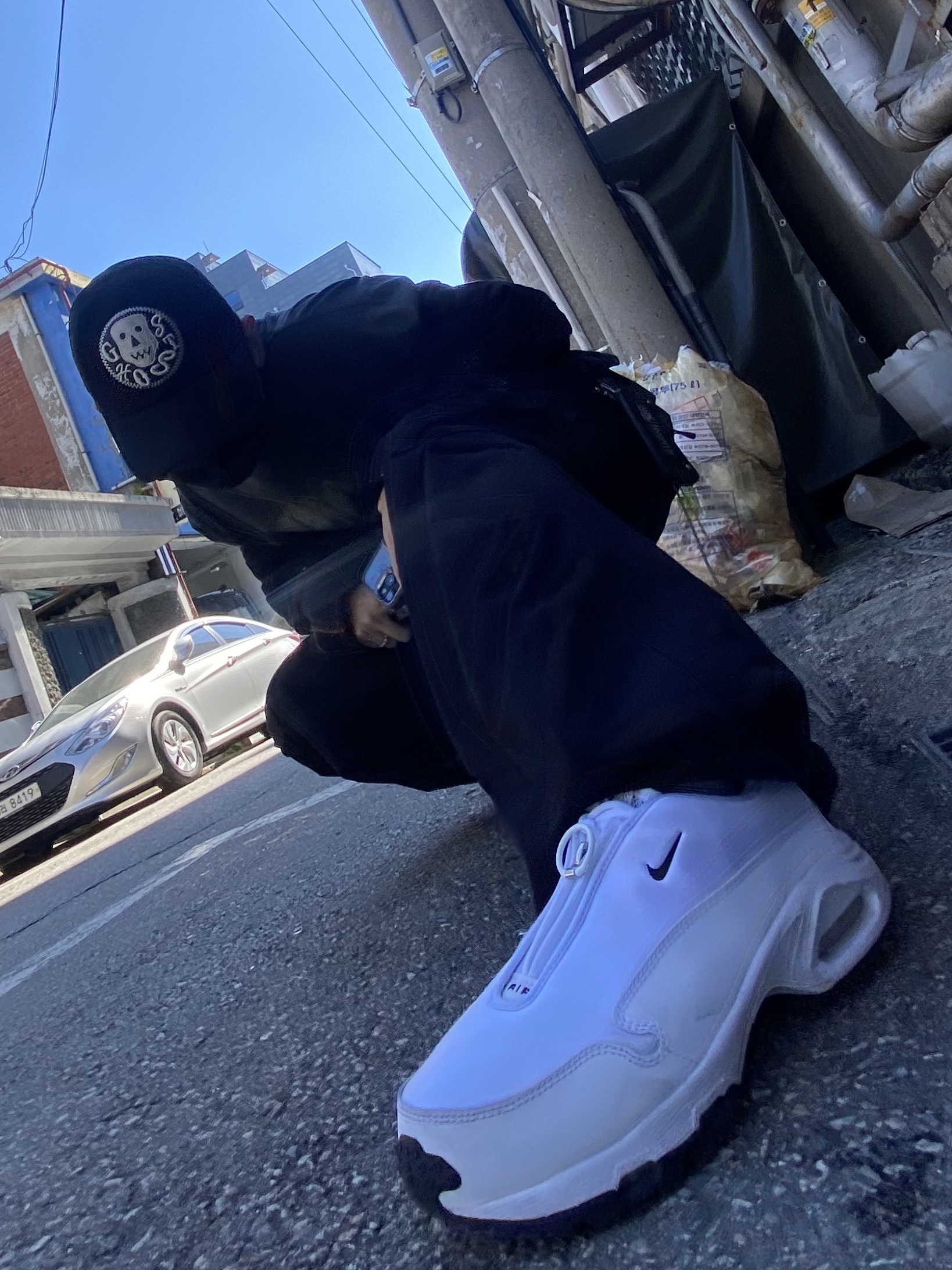 Nike x Comme des Garcons Homme Plus Air Max Sunder SP White 착용 스타일 - 2