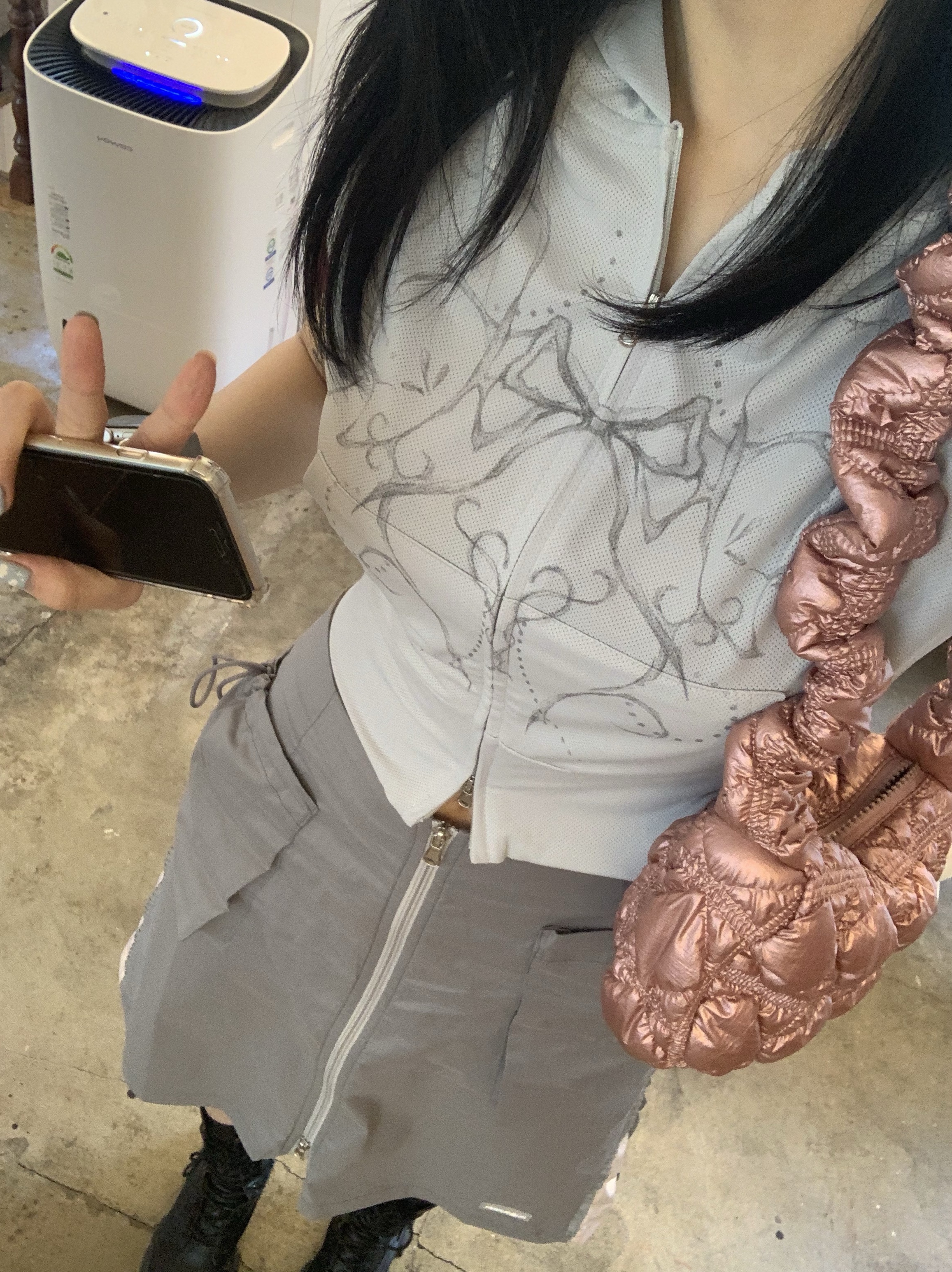 Carlyn Poing Rose Pink_H73101010R 착용 스타일