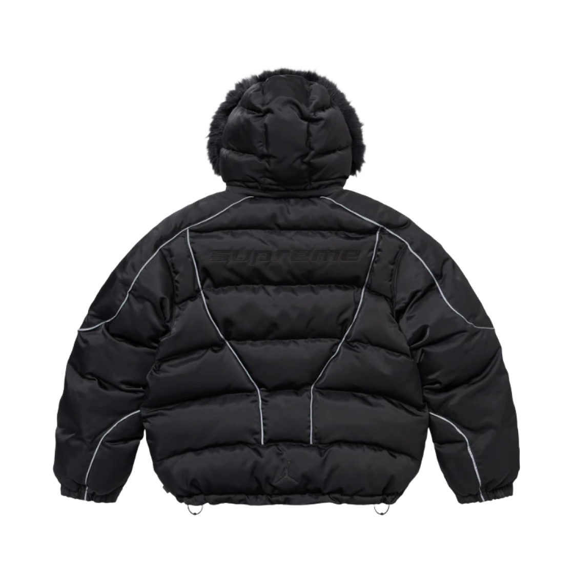 Supreme x Jordan Puffer Jacket Black - 24FW 상세 이미지 1