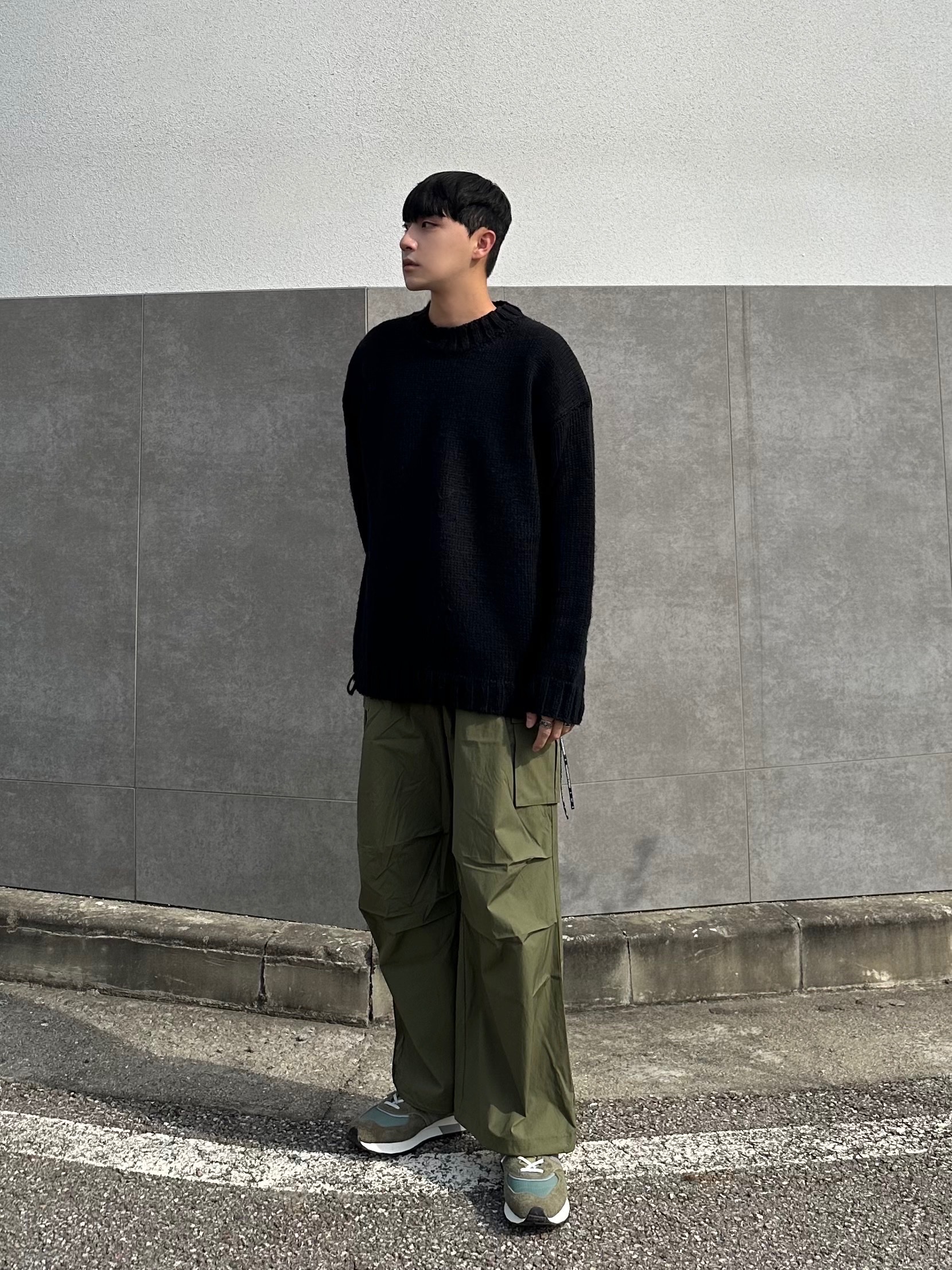 New Balance x Stone Island 574 Legacy Green 착용 스타일 - 1