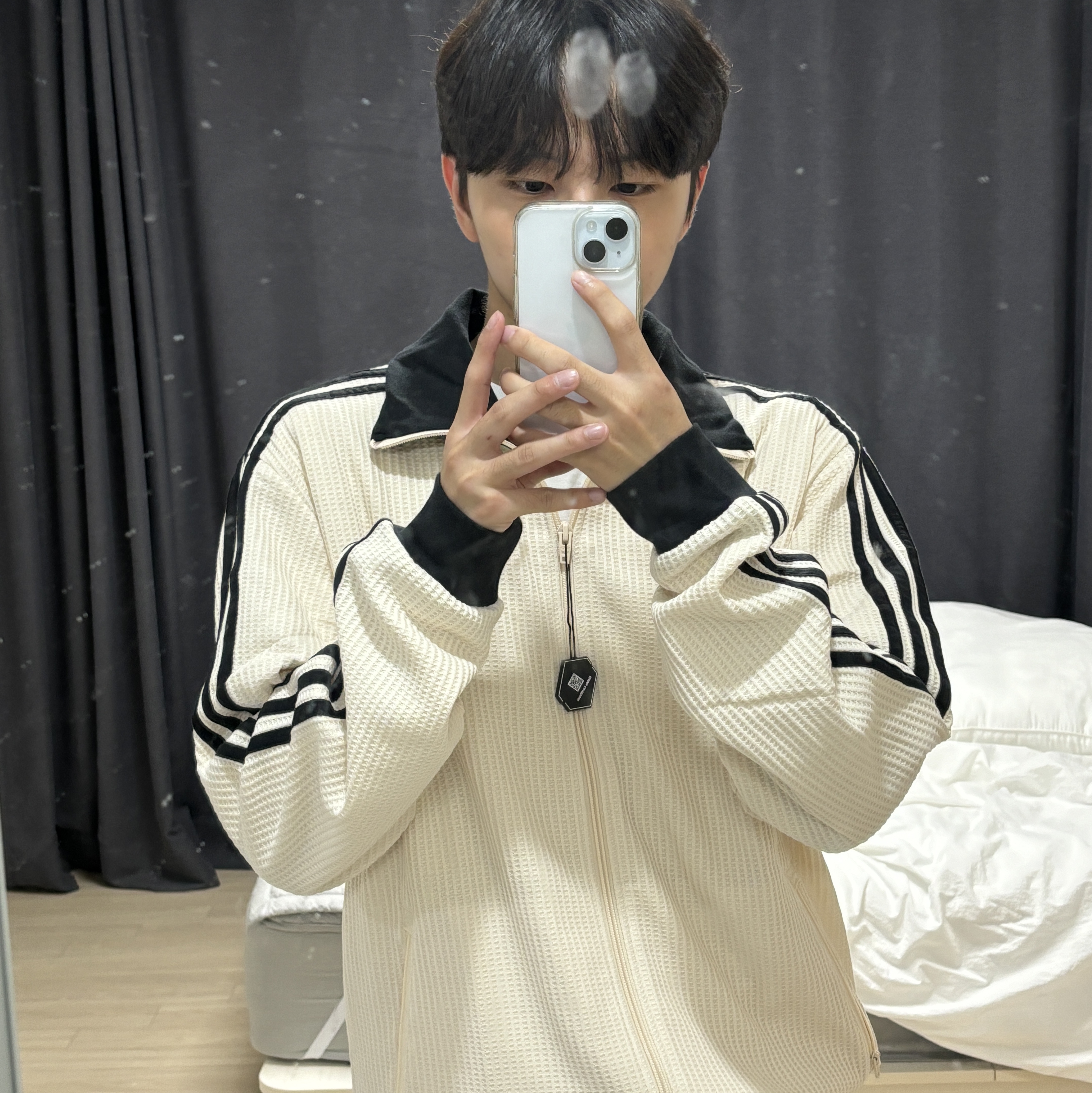 Adidas Waffle Beckenbauer Track Top Wonder White - KR Sizing 착용 스타일