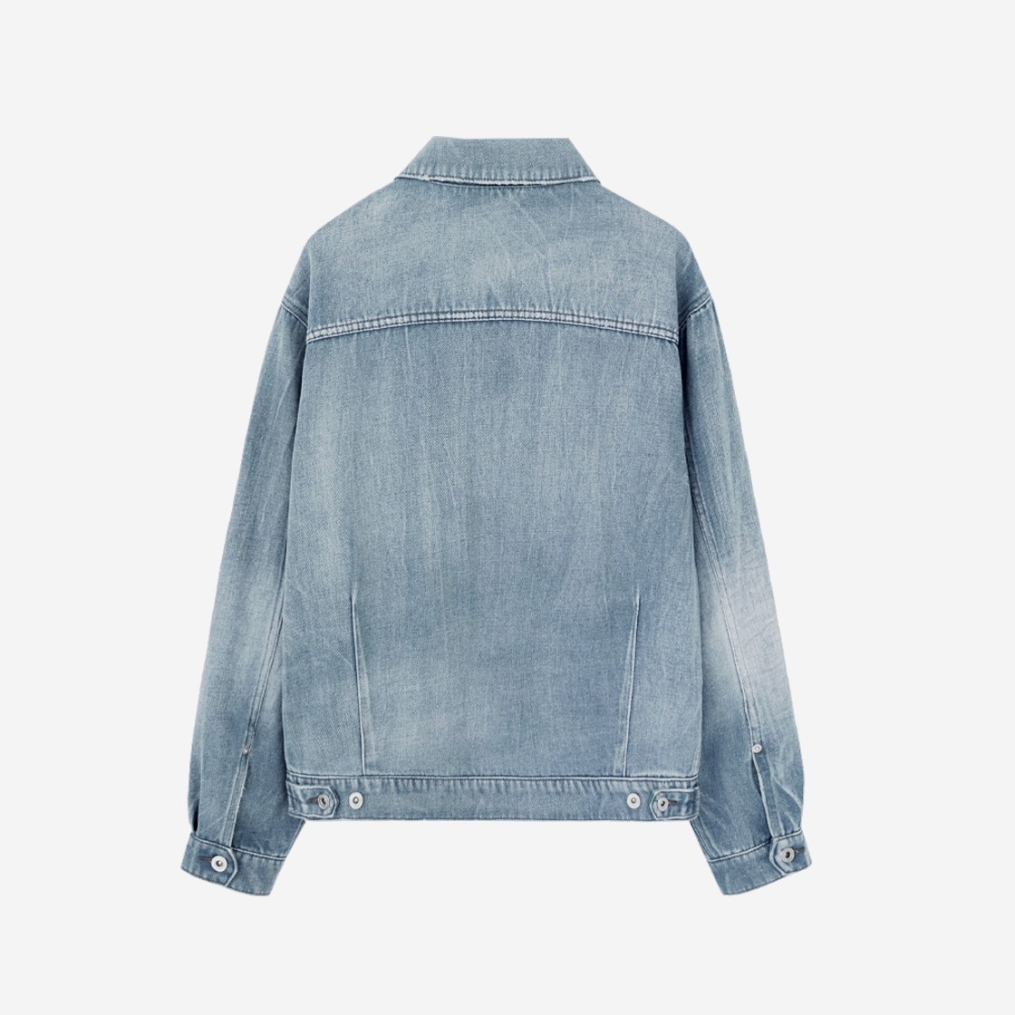 Polyteru Denim Trucker Jacket Washed Blue - 24FW 상세 이미지 2