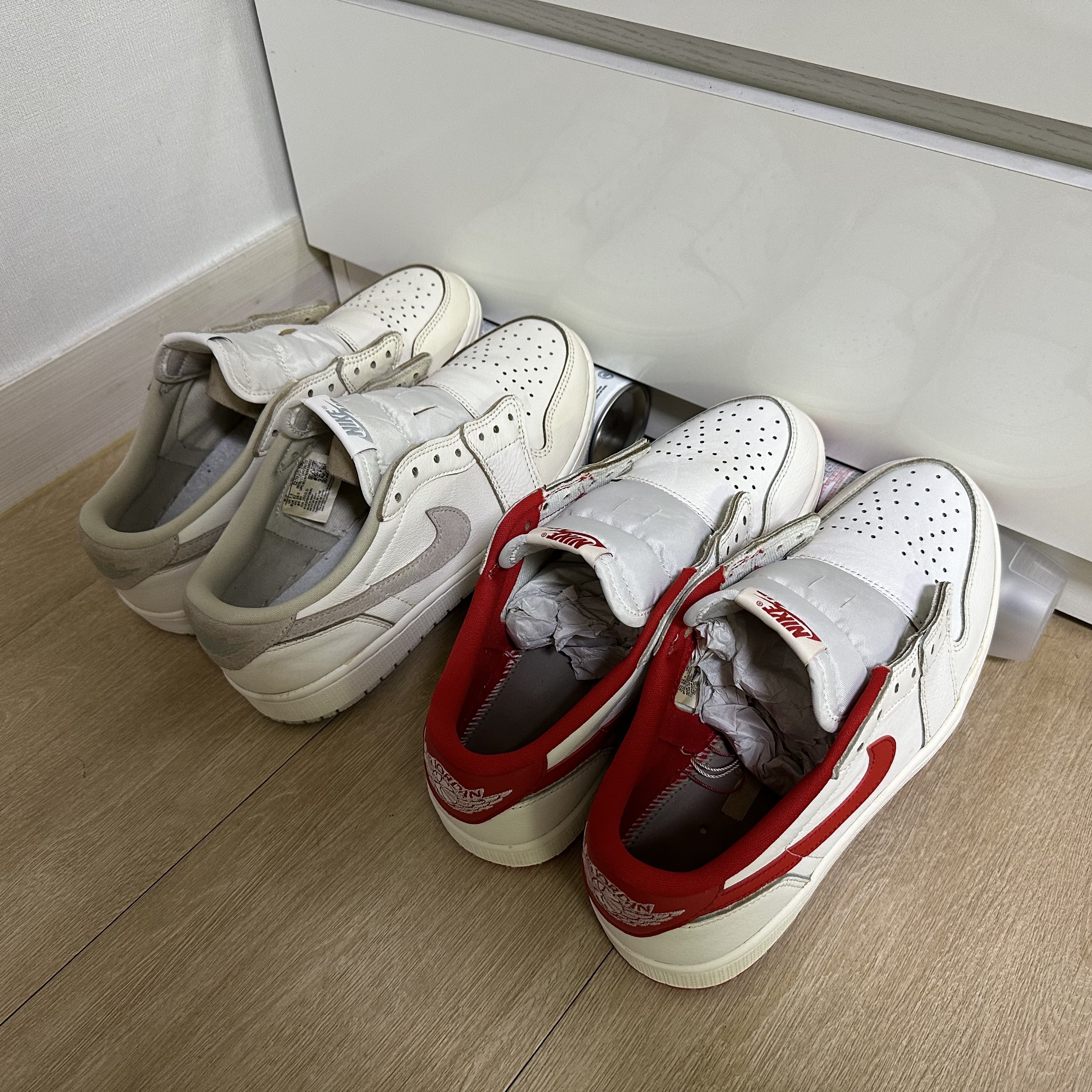 Jordan 1 Retro Low OG University Red, Jordan 1 Low OG Neutral Grey 착용 스타일 - 5