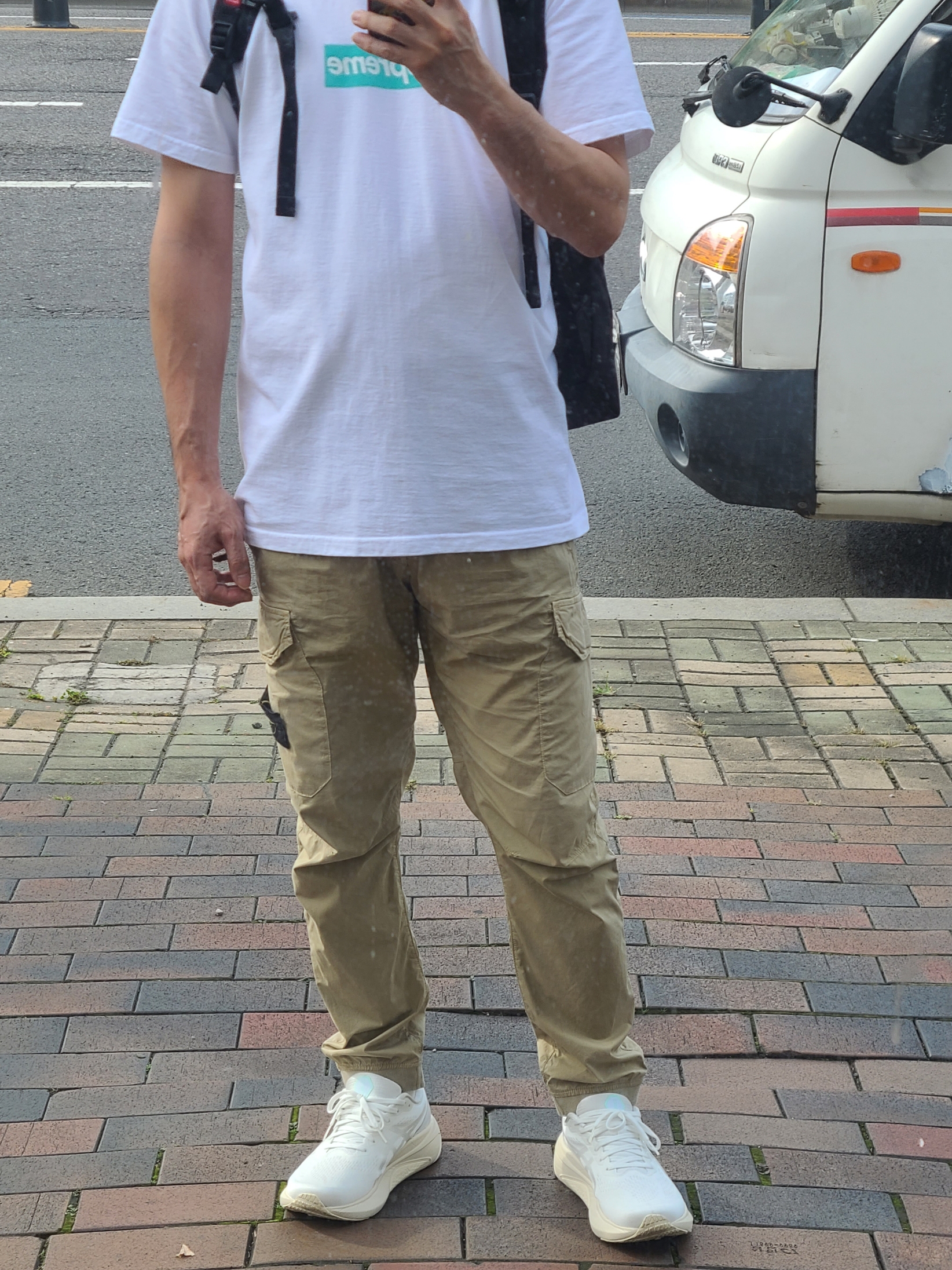 Supreme x Tiffany & Co. Box Logo T-Shirt White - 21FW 착용 스타일