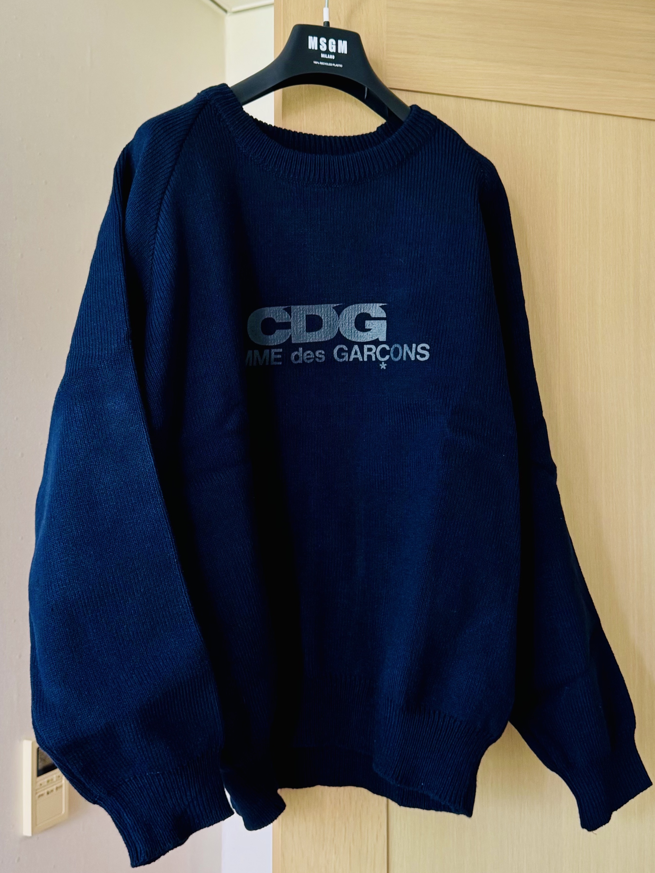 CDG 라운드넥 스쿨 풀오버 네이비 | CDG | KREAM