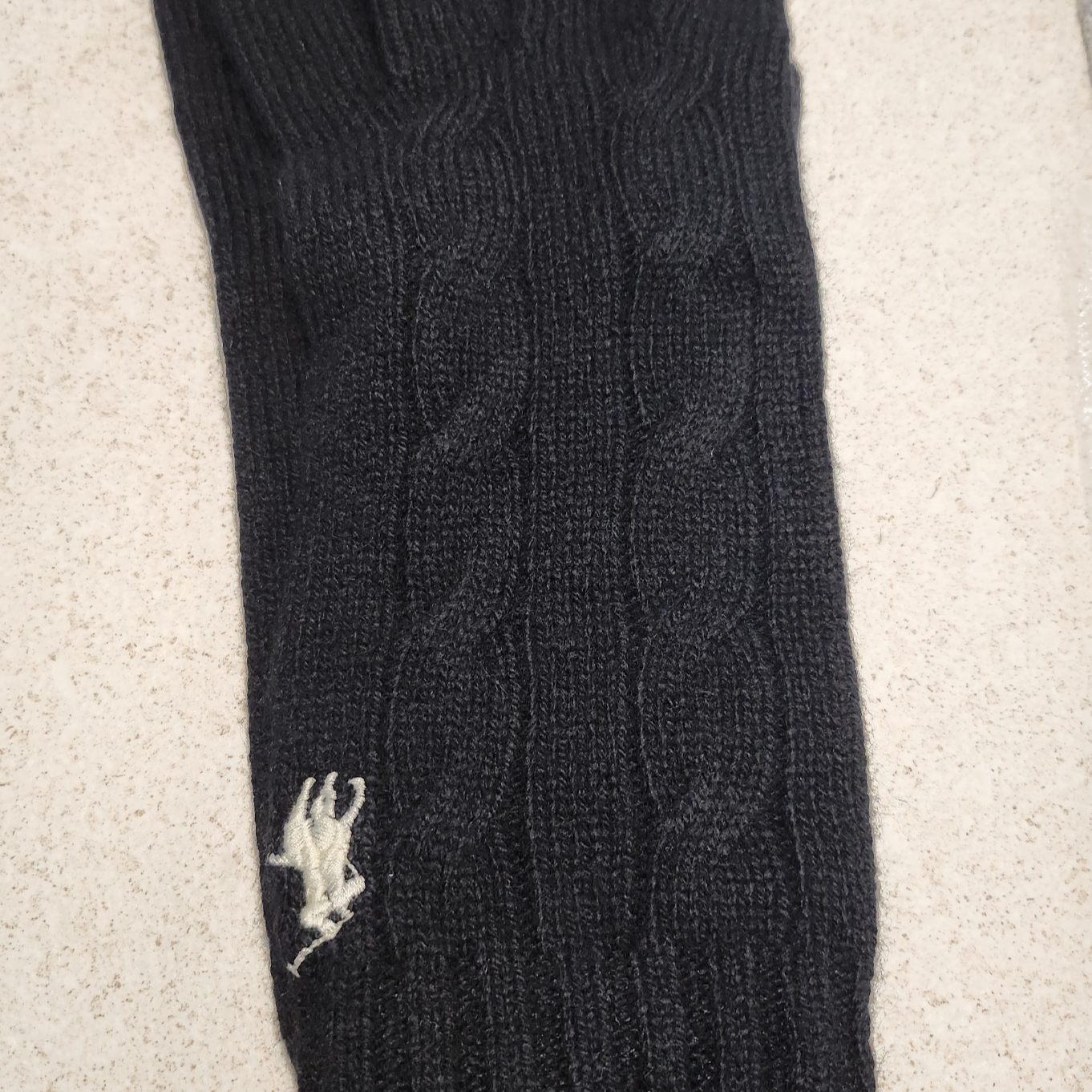 [20% 적립] Polo Ralph Lauren Women Cable Knit Wool Cashmere Gloves Black - 24FW 착용 스타일