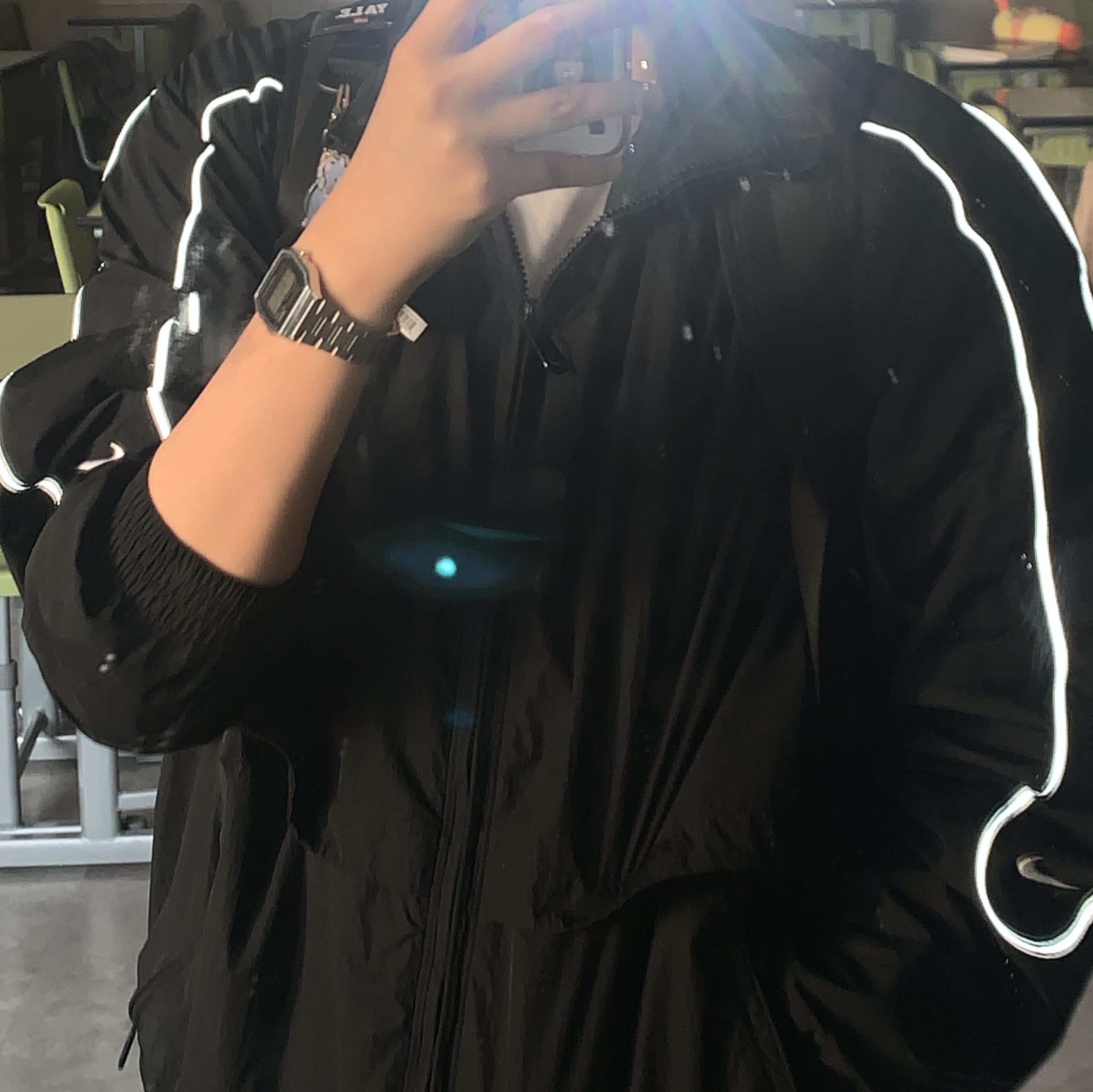 Nike NSW Solo Swoosh Woven Track Jacket Black - Asia, Casio A-158WA-1 착용 스타일
