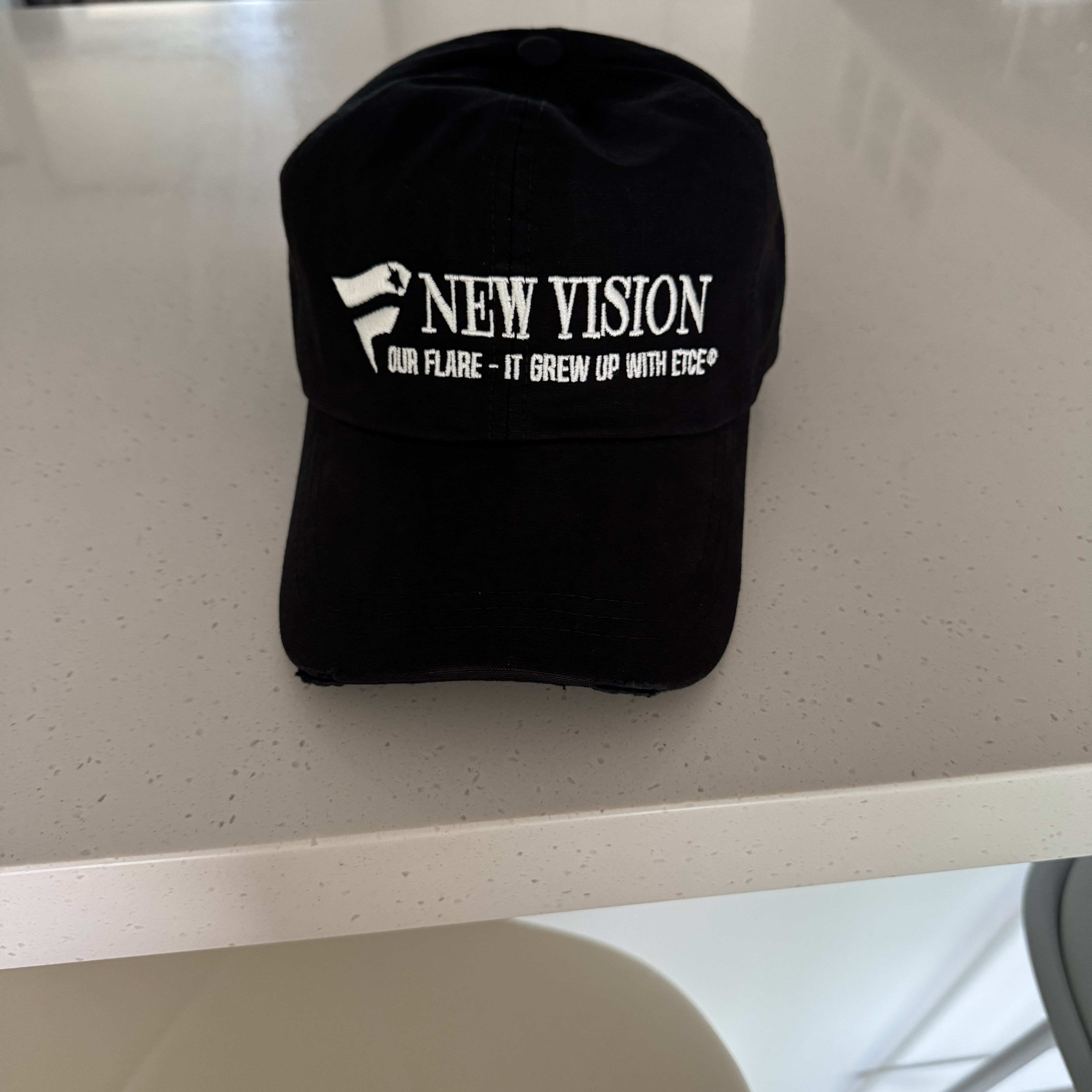 ETCE New Vision Destroyed Washed Cap Black 착용 스타일