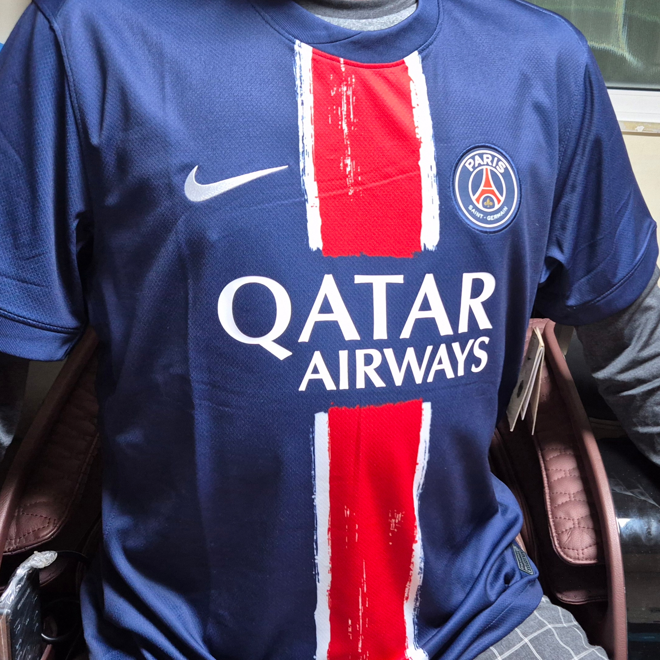 Nike Paris Saint-Germain 2024/25 Dri-Fit Stadium Home Replica Jersey Midnight Navy (Non Marking Ver.) 착용 스타일 - 2