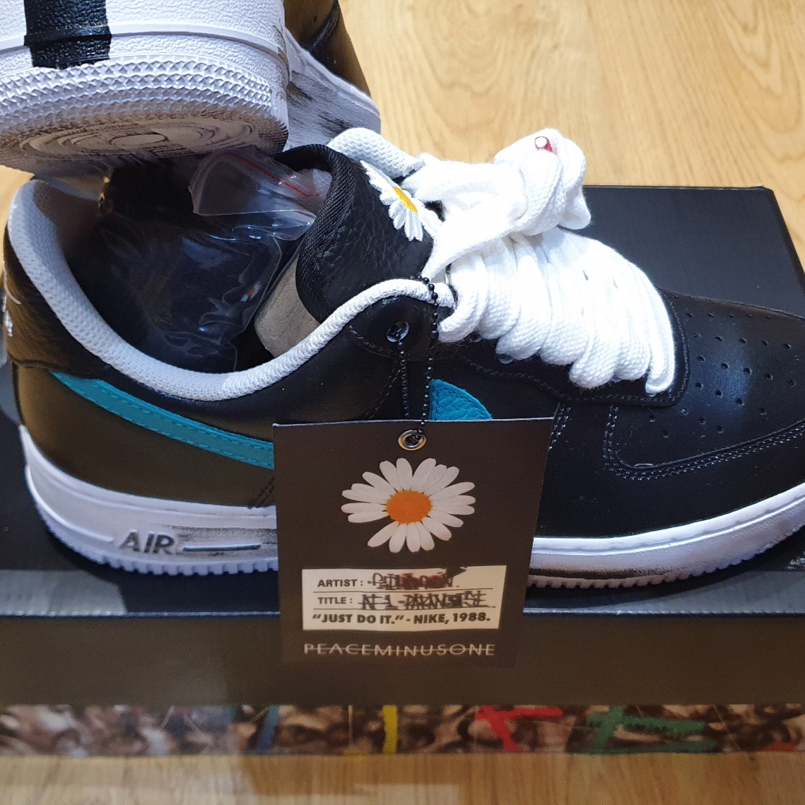 Nike x Peaceminusone Air Force 1 Low Para-Noise 3.0 Black and Multicolor 착용 스타일 - 5